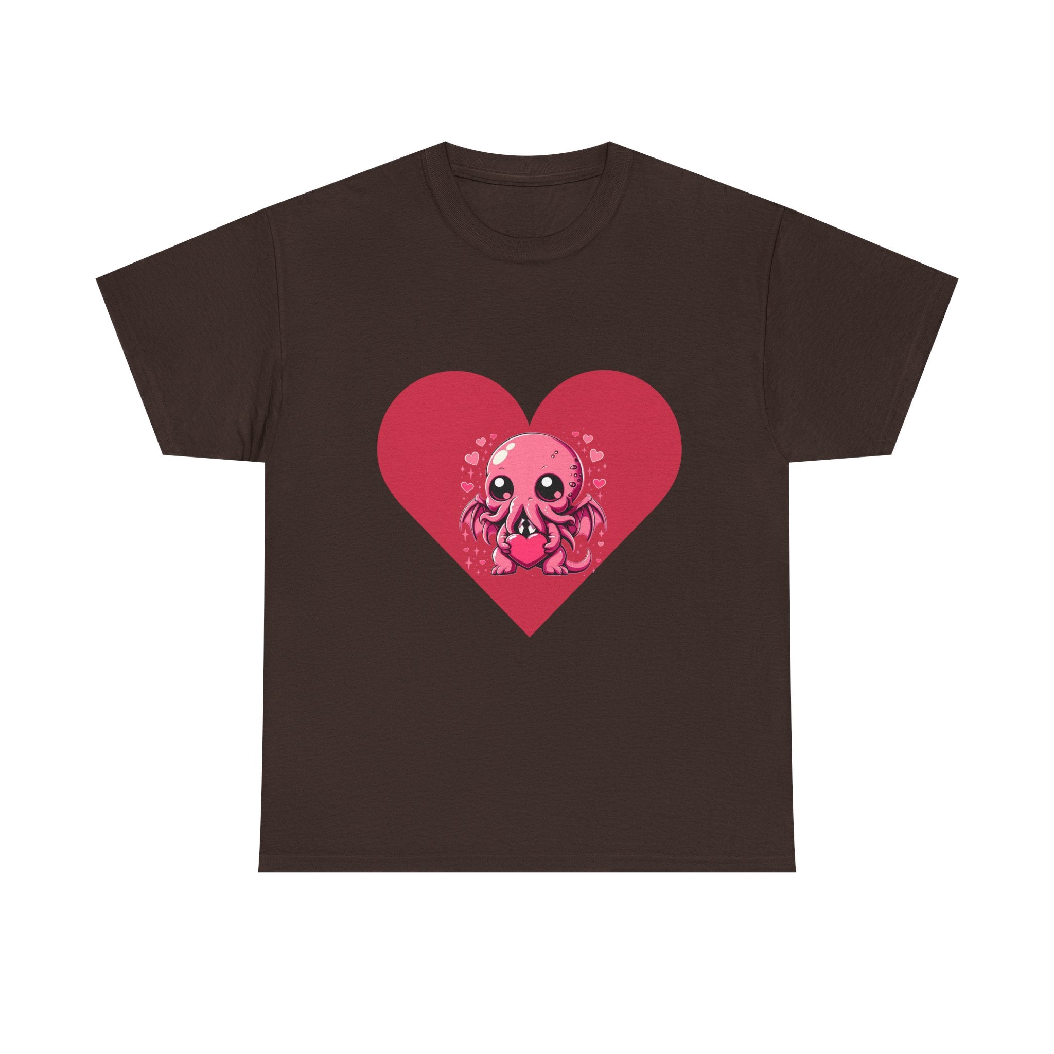 Cute Cthulhu Heart T-Shirt — Kawaii Octopus Valentine Tee