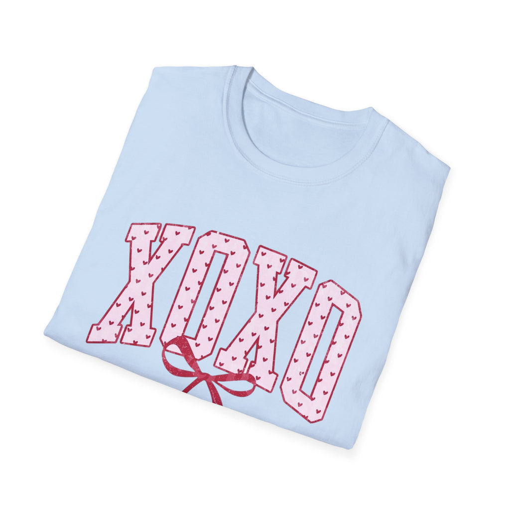 XOXO Pink Ribbon T-Shirt — Valentine’s Day Cute Graphic Tee