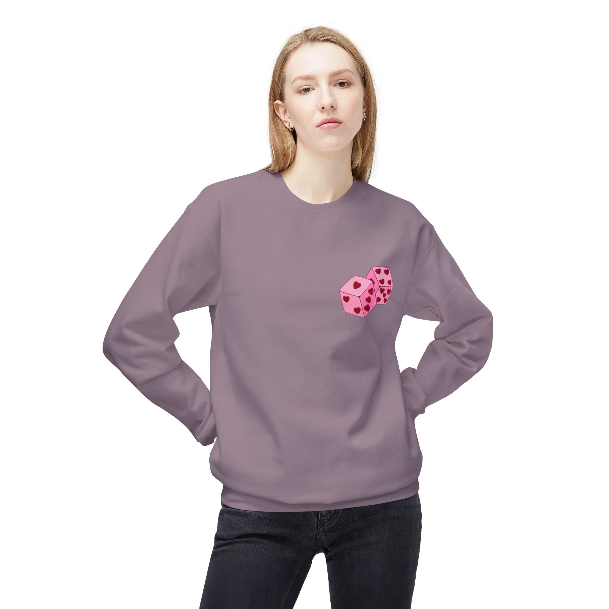 Cupid Valentine's Sweatshirt — Retro Pink Cherub with Heart Sunglasses Crewneck