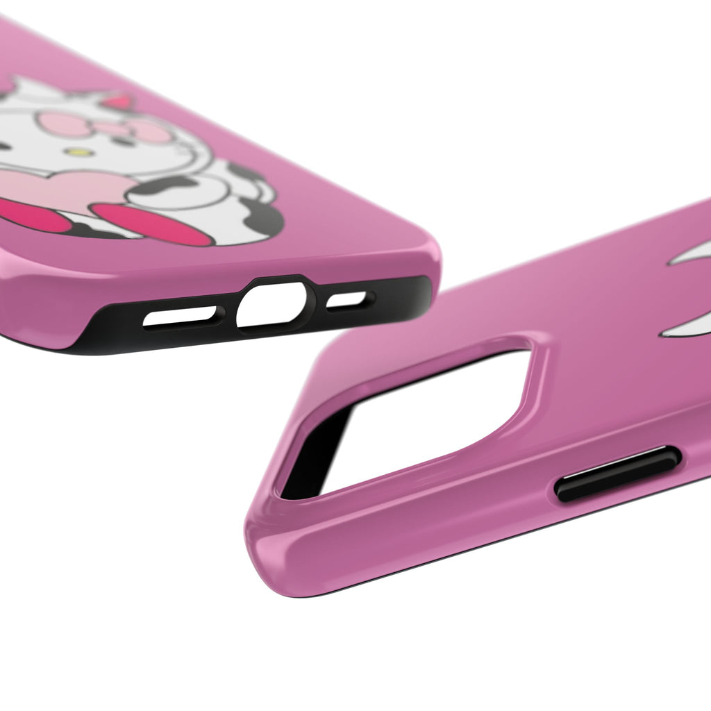 Hello Kitty Cow Cute Tough Phone Case – Pink Heart Protective Cover