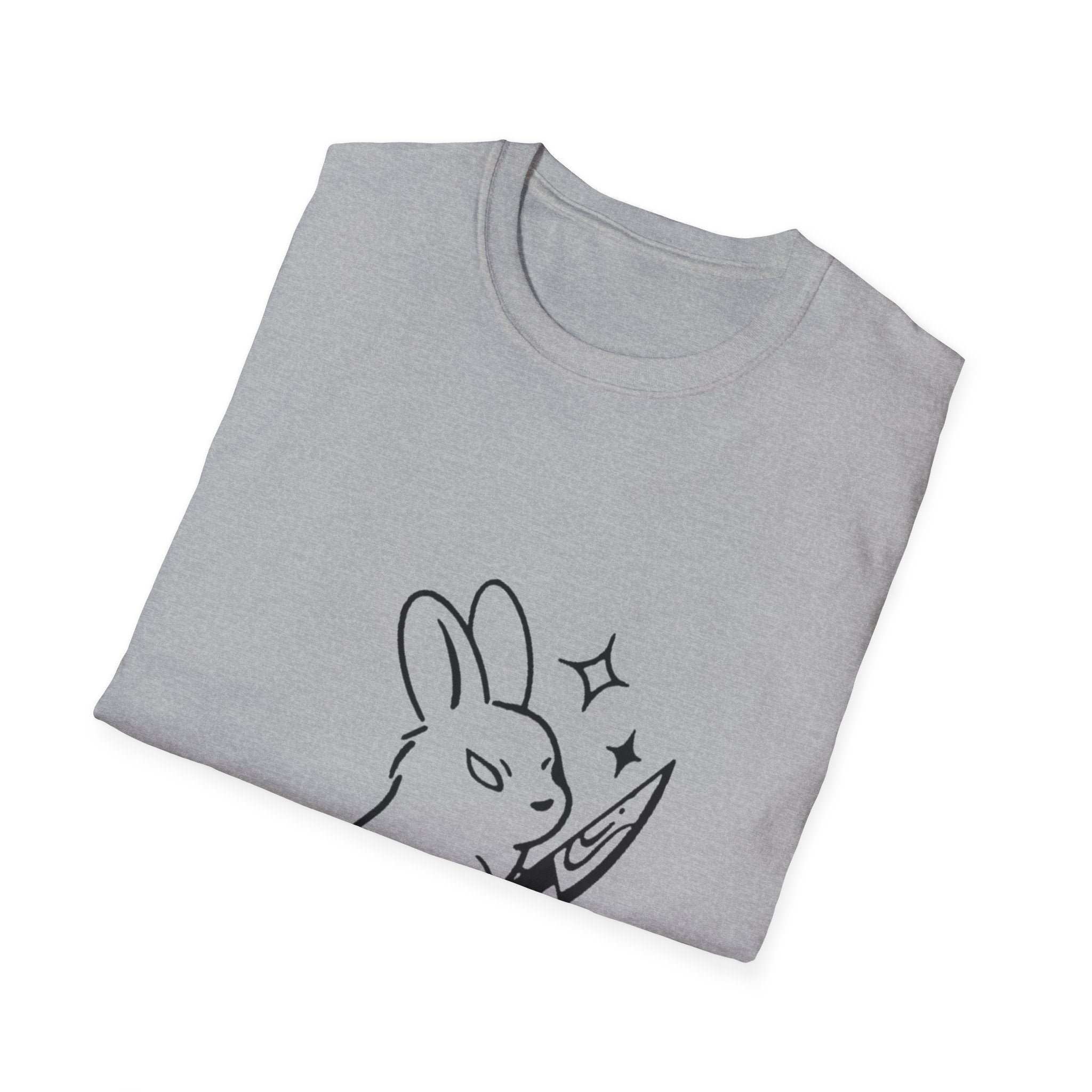 Killer Vibes T-Shirt — Cute Bunny with Knife Graphic Tee