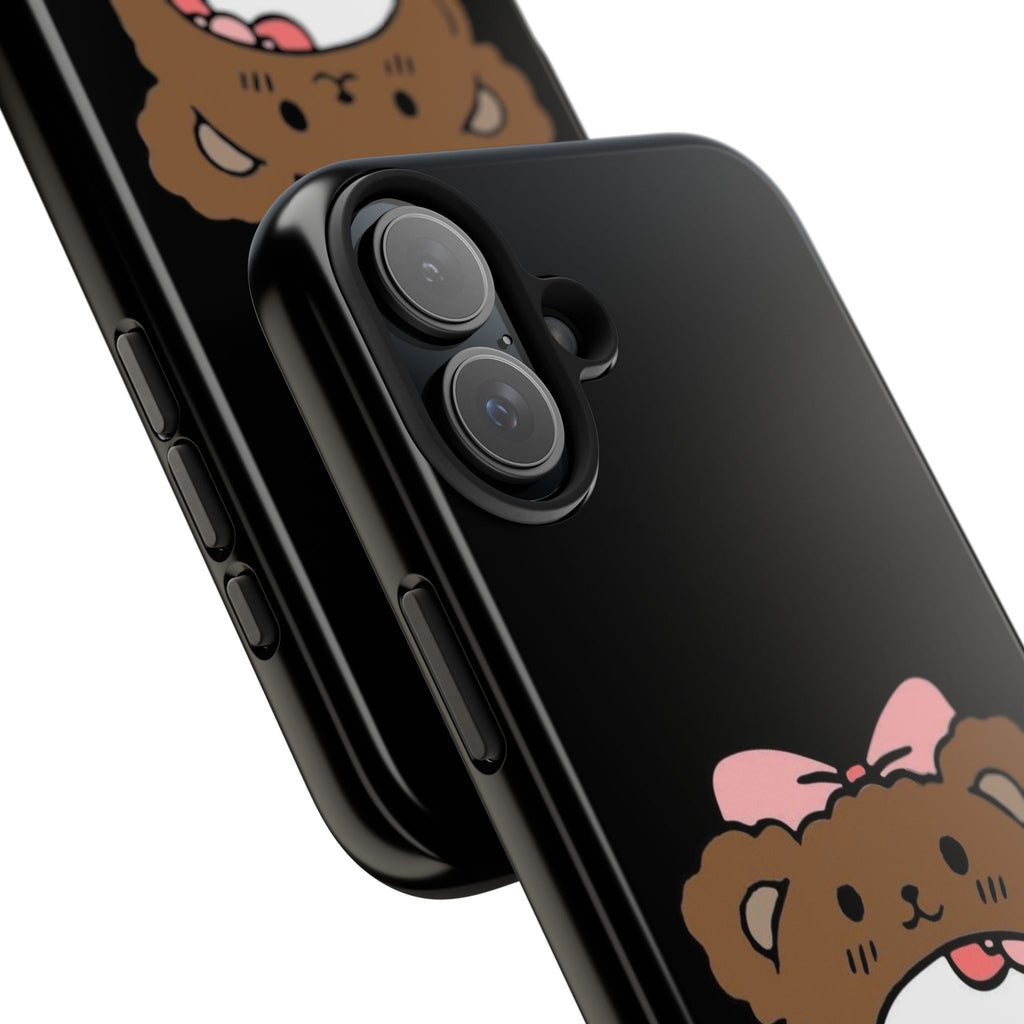 Cute Hello Kitty Bear Heart Tough Phone Case — Protective Cute Cartoon iPhone Cover