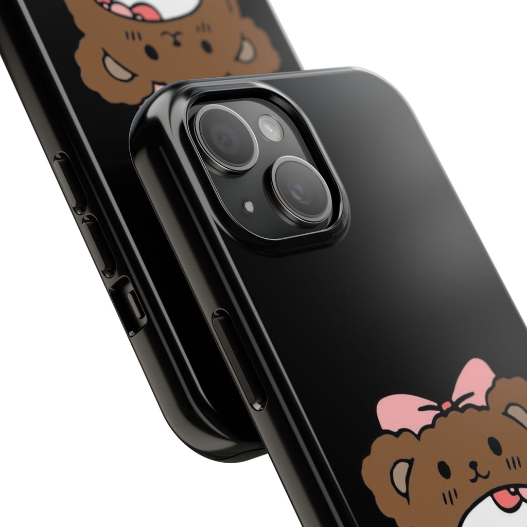 Cute Hello Kitty Bear Heart Tough Phone Case — Protective Cute Cartoon iPhone Cover