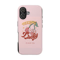 Feeling Lucky Phone Case — Pink Retro Dice Cherry Design