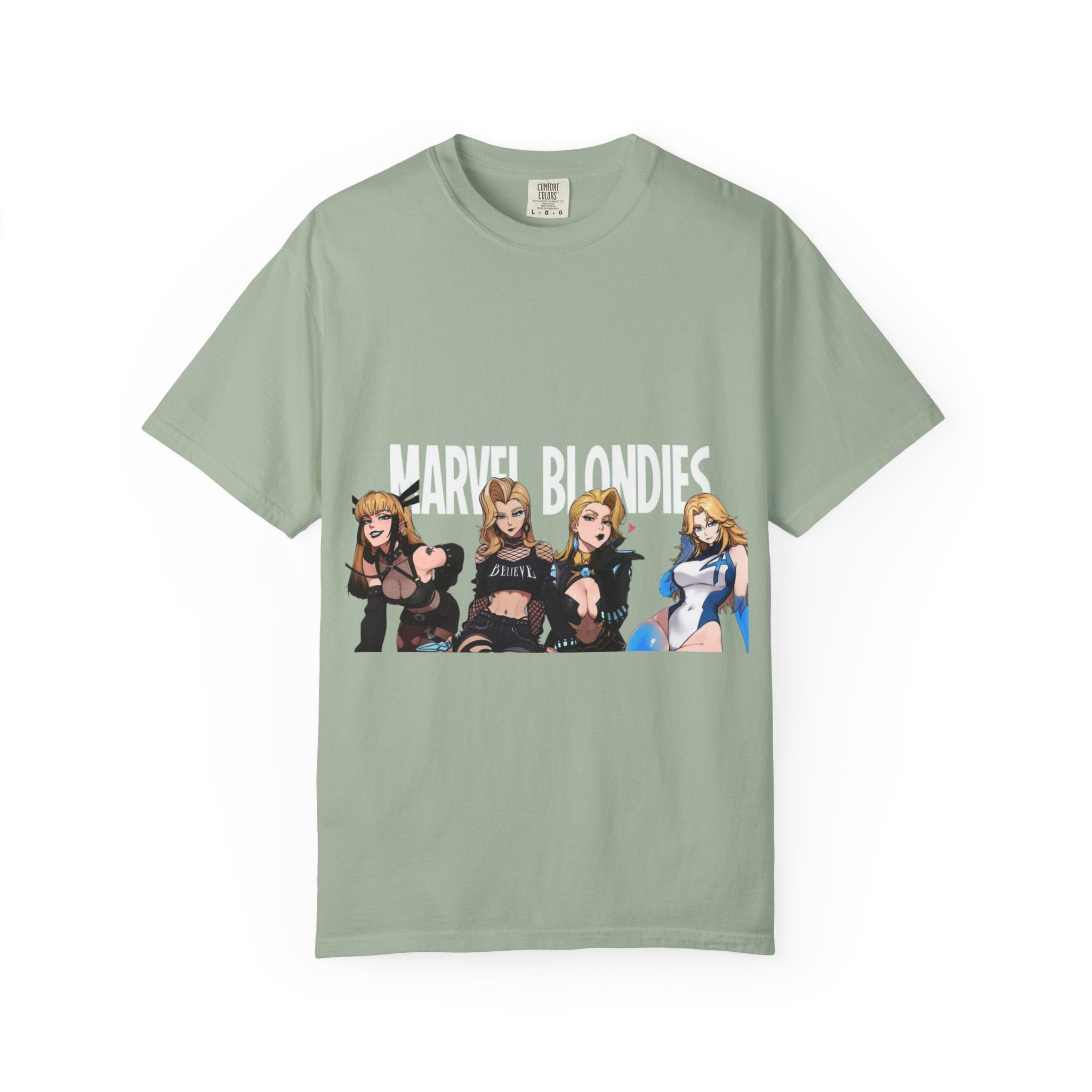 marvel Waifu Squad Graphic T‑Shirt — Four Female Characters Front Print