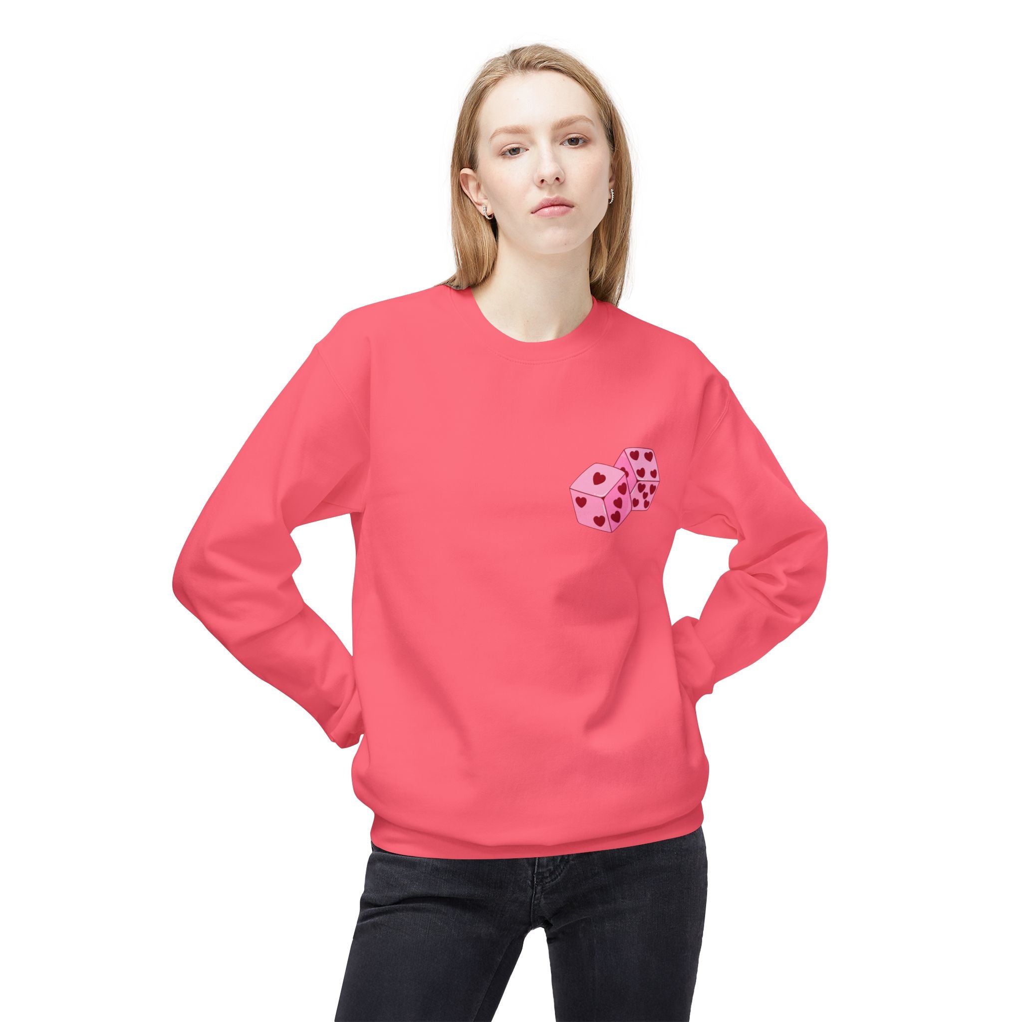 Cupid Valentine's Sweatshirt — Retro Pink Cherub with Heart Sunglasses Crewneck