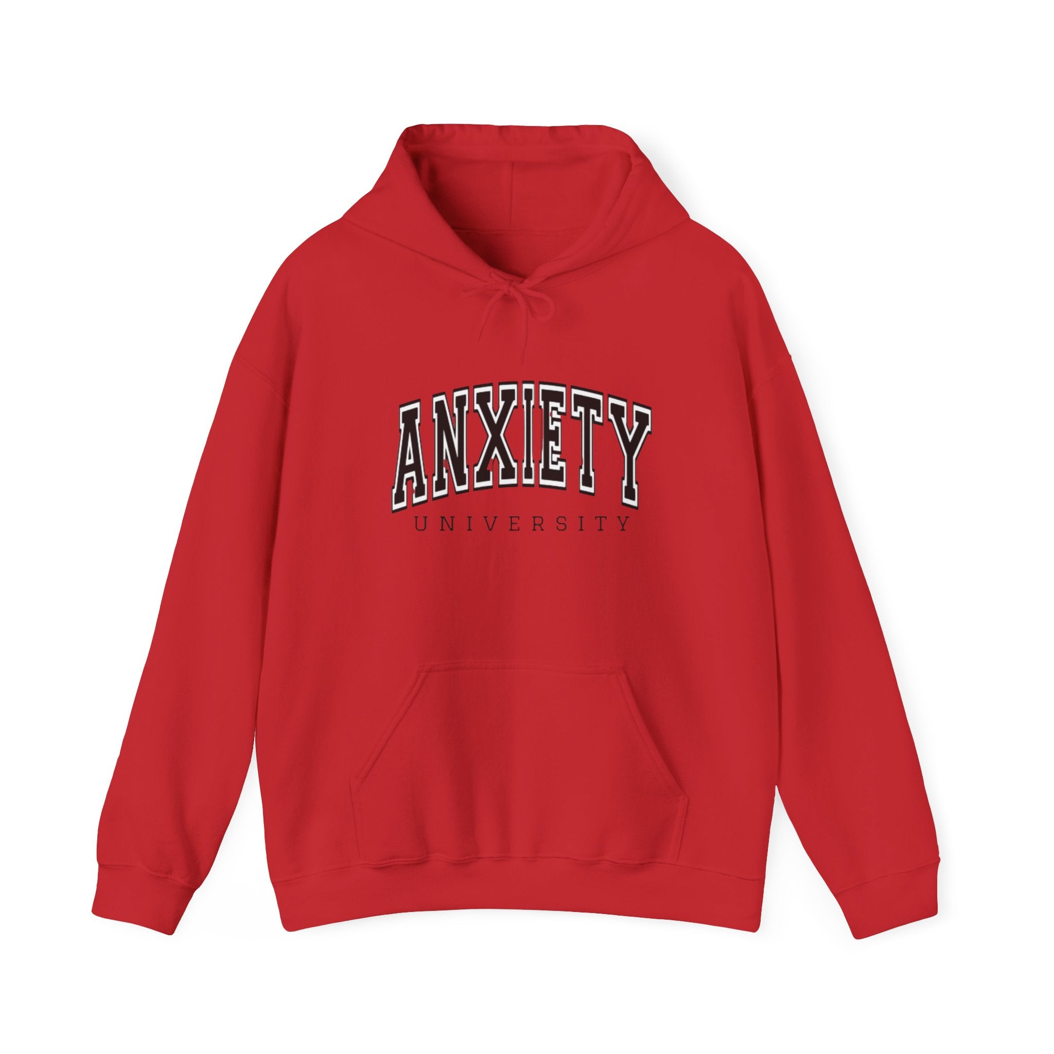 Anxiety University Hoodie – Funny Retro Campus Sweatshirt