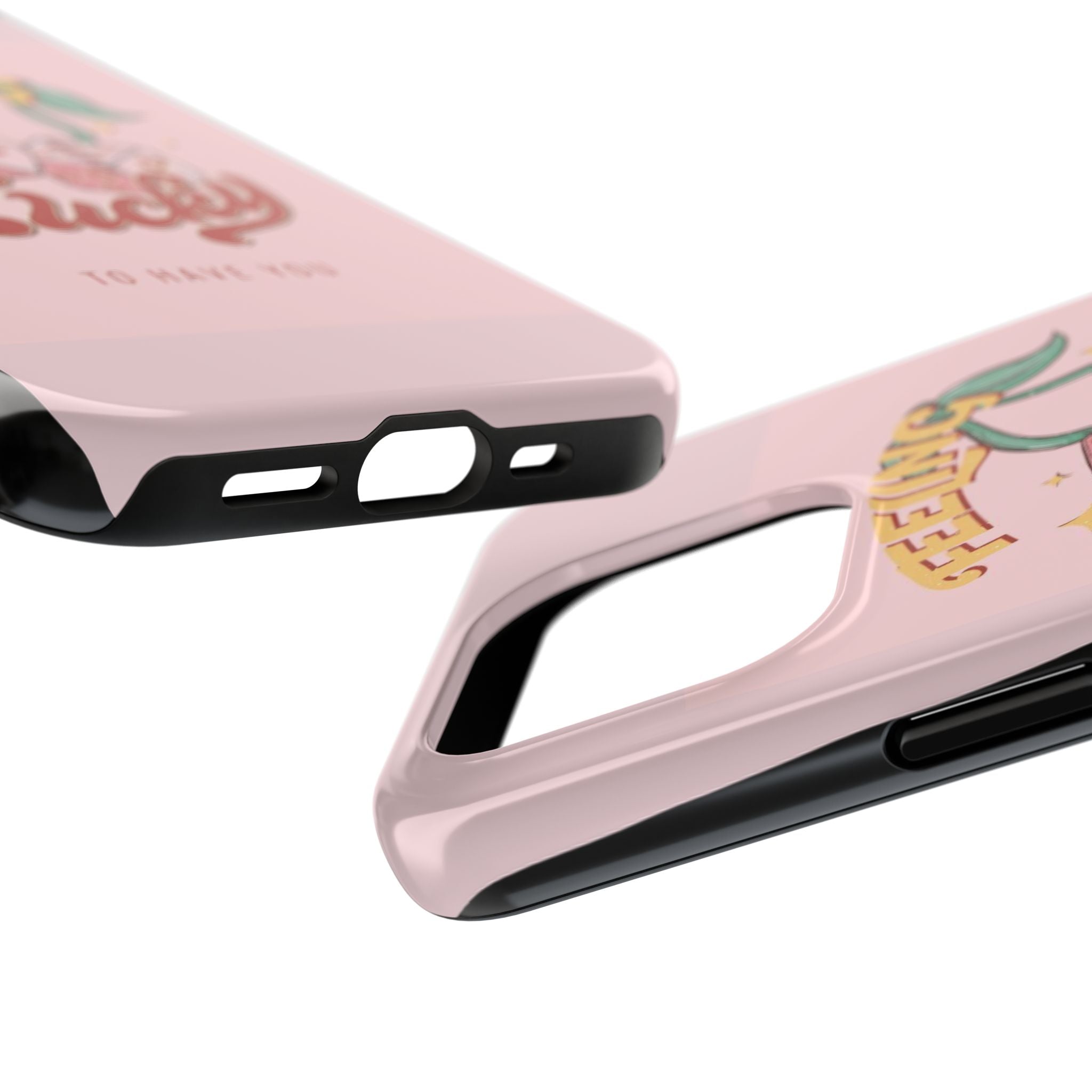 Feeling Lucky Phone Case — Pink Retro Dice Cherry Design