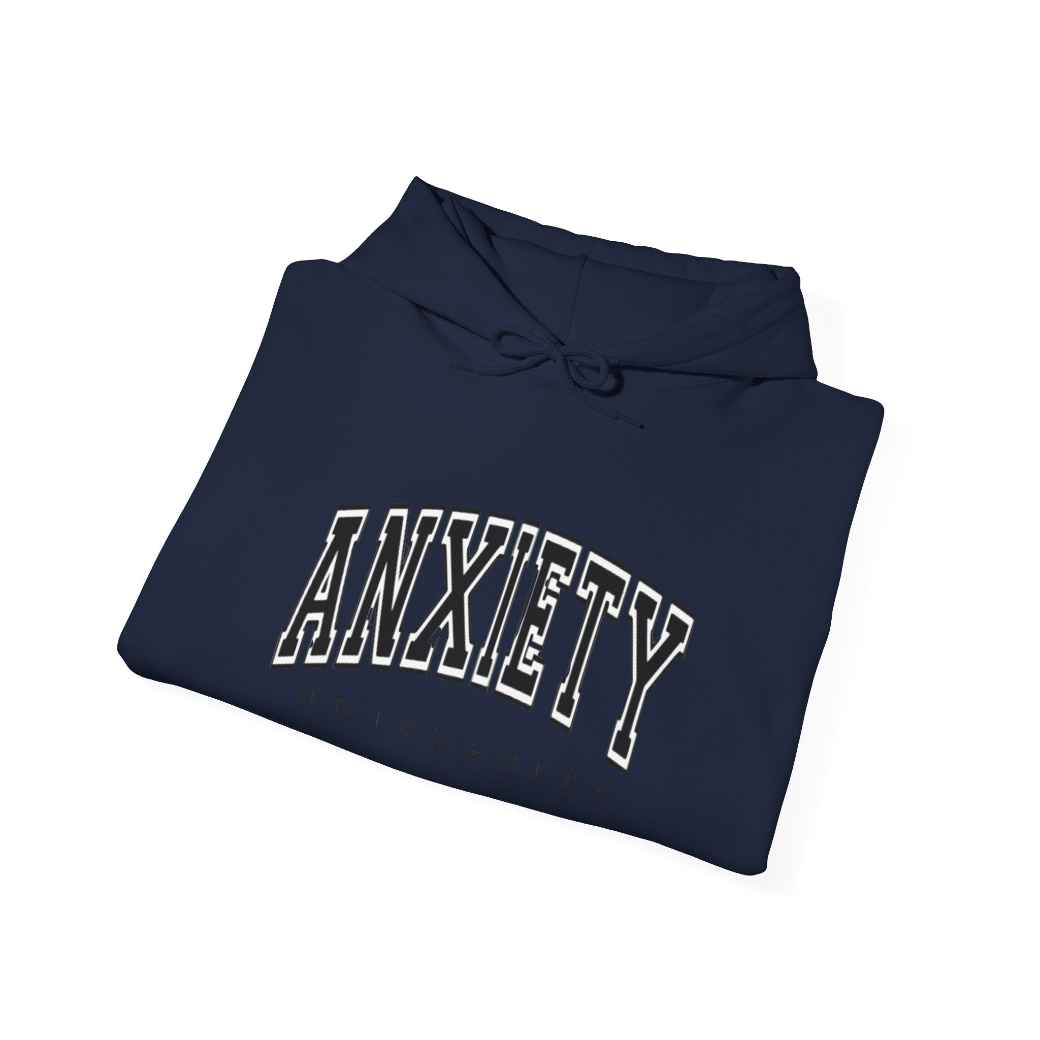 Anxiety University Hoodie – Funny Retro Campus Sweatshirt