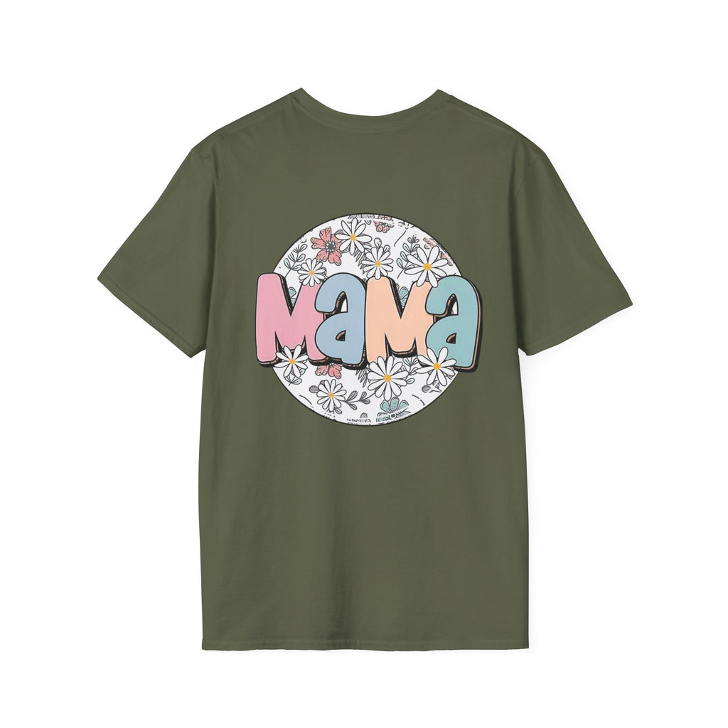 Mama Floral T-Shirt — Cute Smiley Daisy Mom Tee