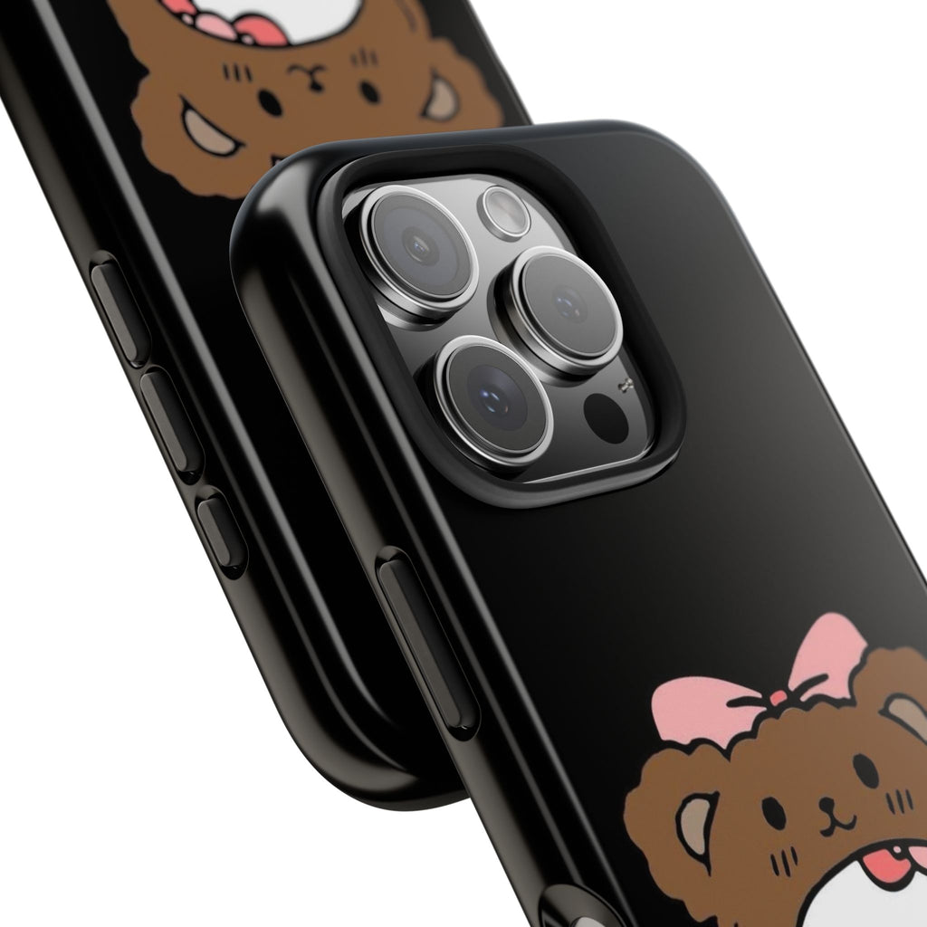 Cute Hello Kitty Bear Heart Tough Phone Case — Protective Cute Cartoon iPhone Cover