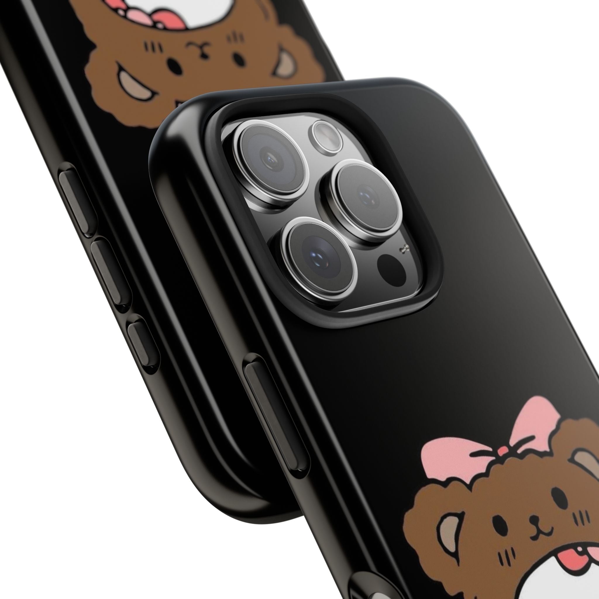 Cute Hello Kitty Bear Heart Tough Phone Case — Protective Cute Cartoon iPhone Cover