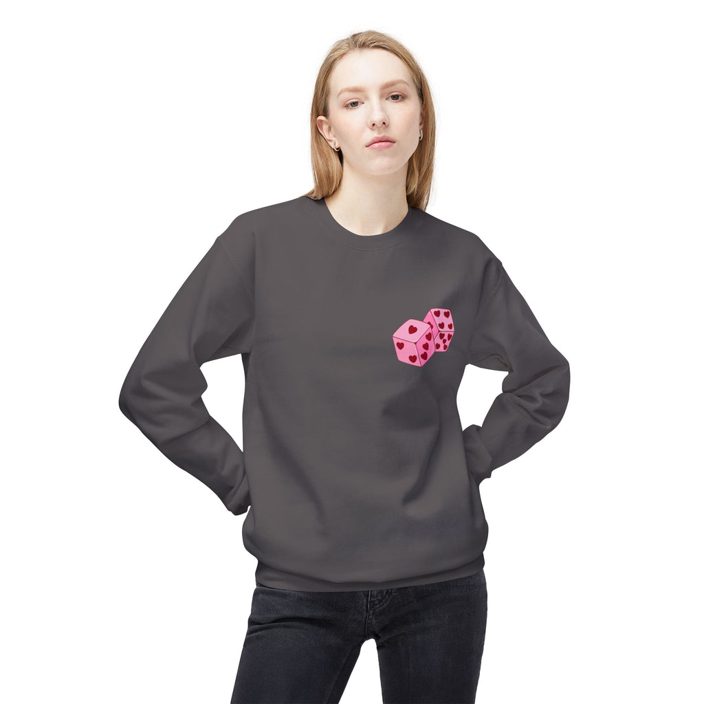 Cupid Valentine's Sweatshirt — Retro Pink Cherub with Heart Sunglasses Crewneck