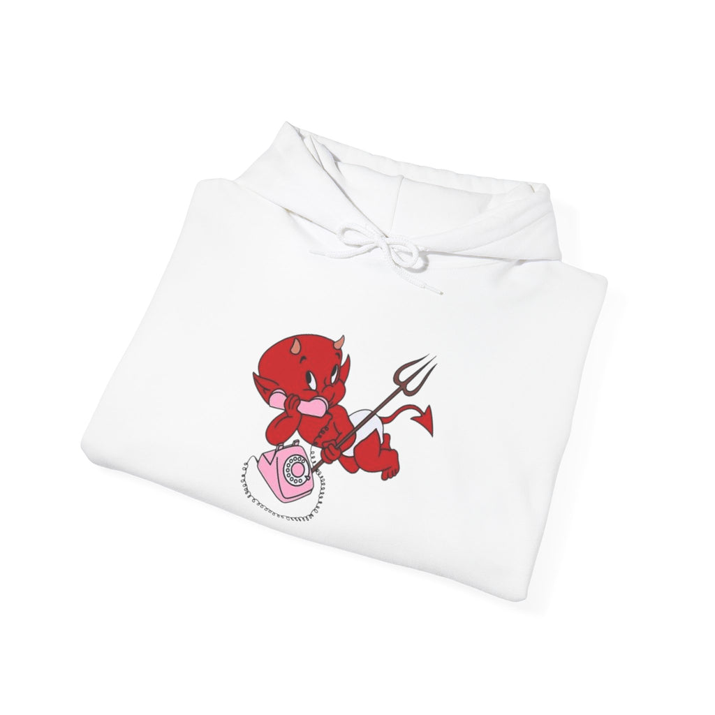 Devil Cupid Hoodie – Playful Valentine Demon Holding Heart Bag Graphic Hoodie