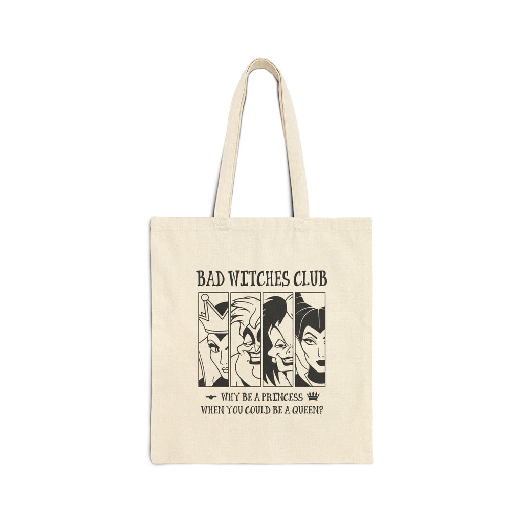 disney villains Tote Bag — 'Why Be a Princess When You Could Be a Queen?' Canvas Shopper