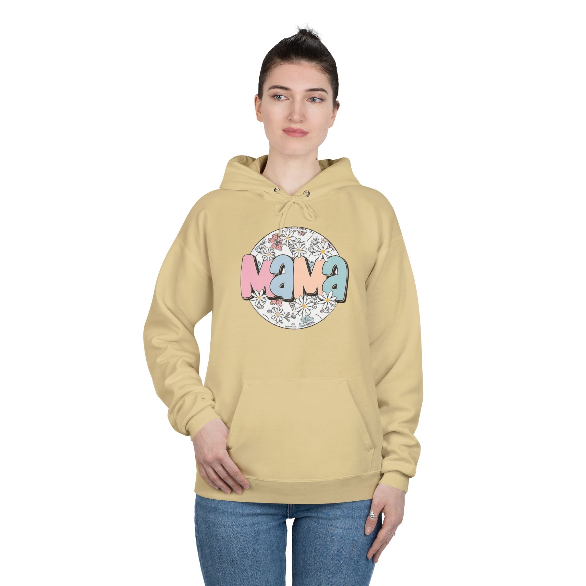 Mama Floral Hoodie — Pastel Retro "Mama" Pullover for Moms | Mother’s Day Gift