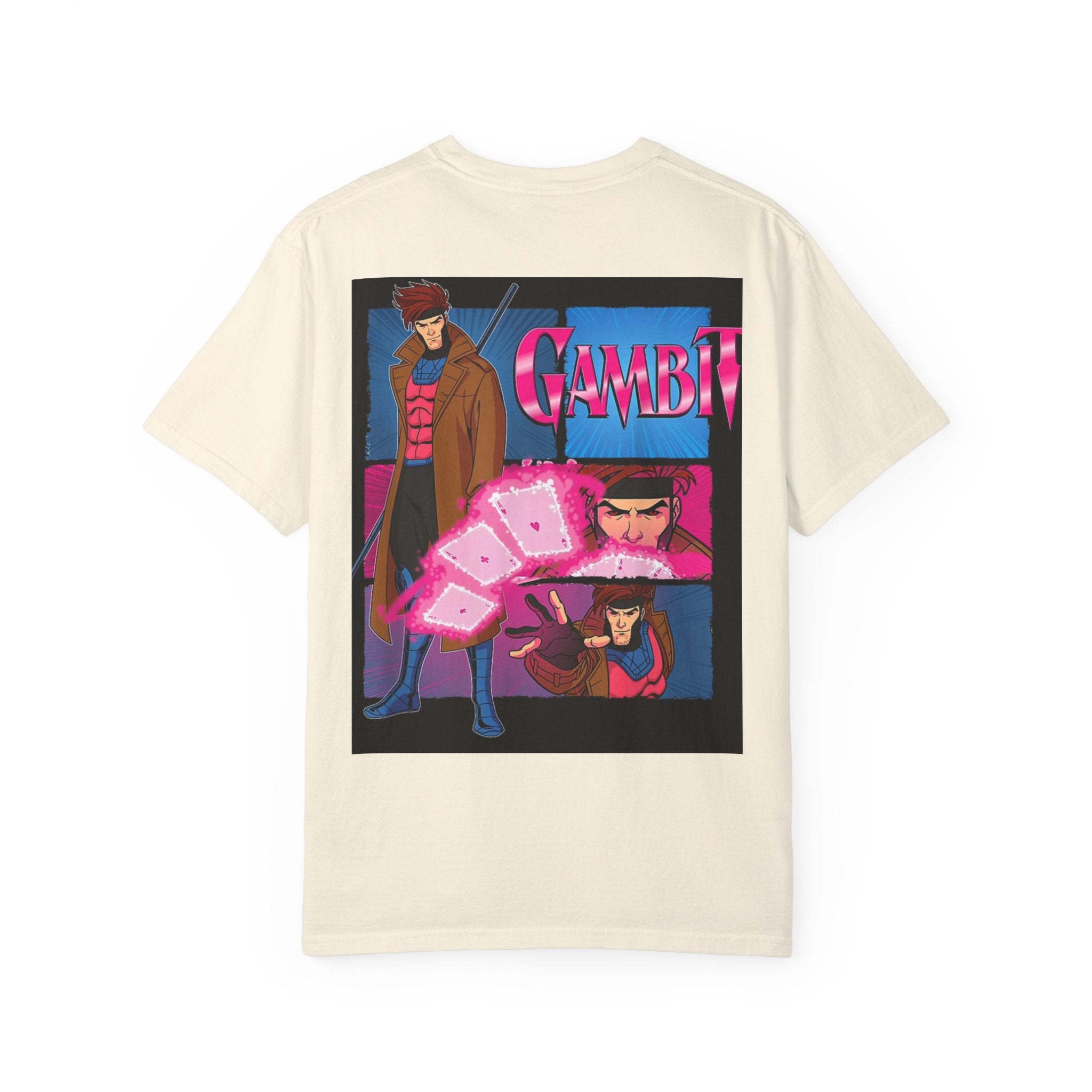 Gambit X‑Men Graphic T-Shirt — Retro Comic Back Print
