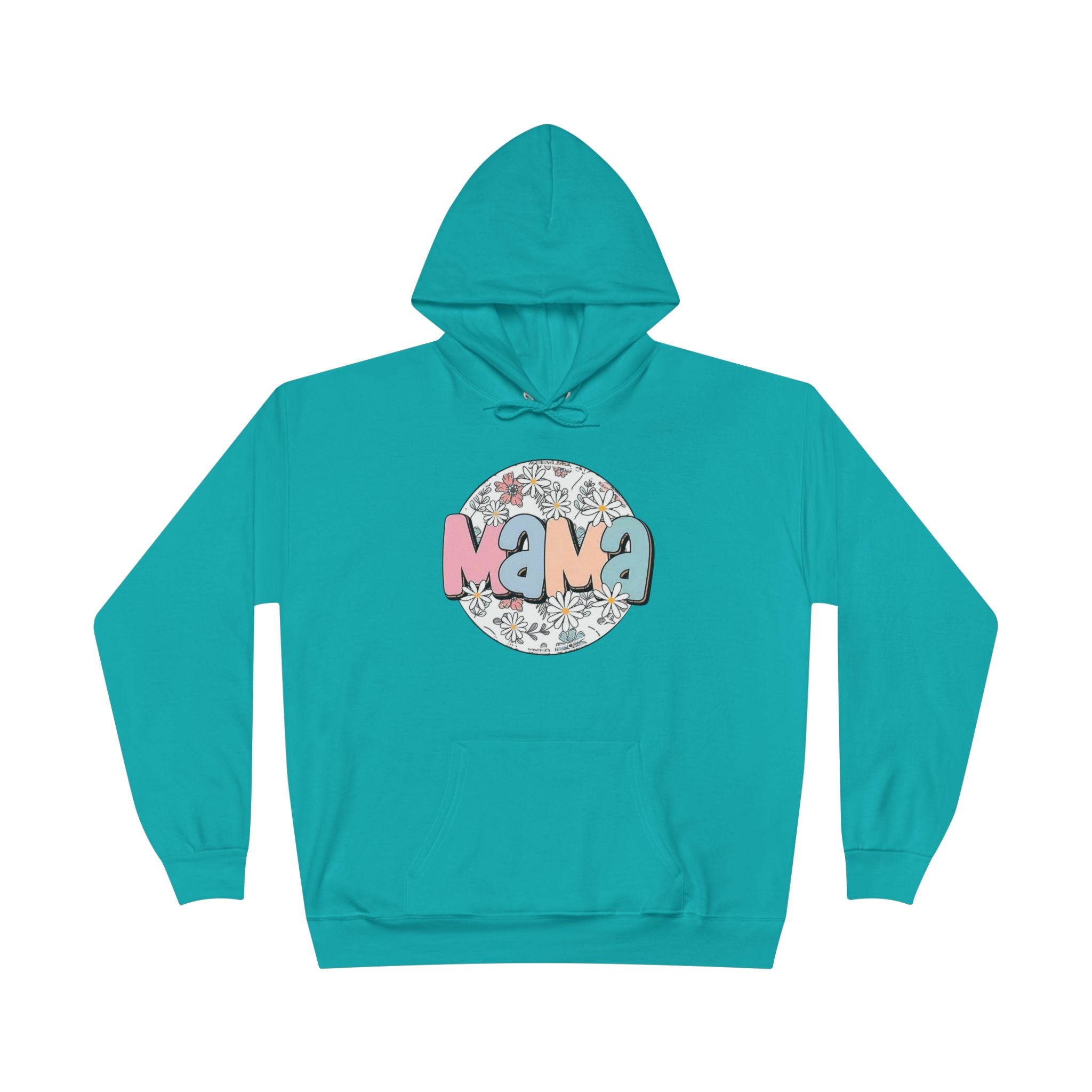 Mama Floral Hoodie — Pastel Retro "Mama" Pullover for Moms | Mother’s Day Gift