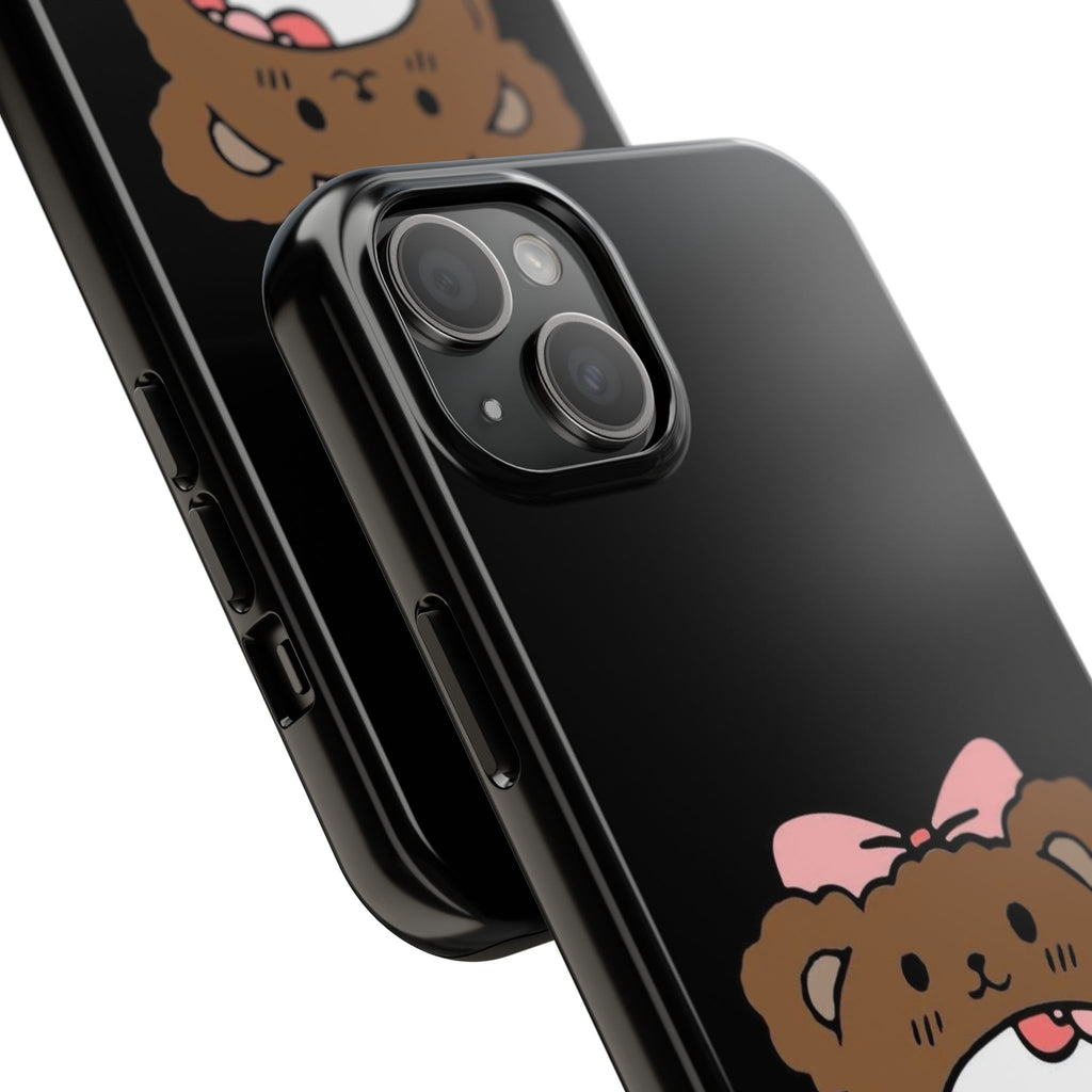 Cute Hello Kitty Bear Heart Tough Phone Case — Protective Cute Cartoon iPhone Cover