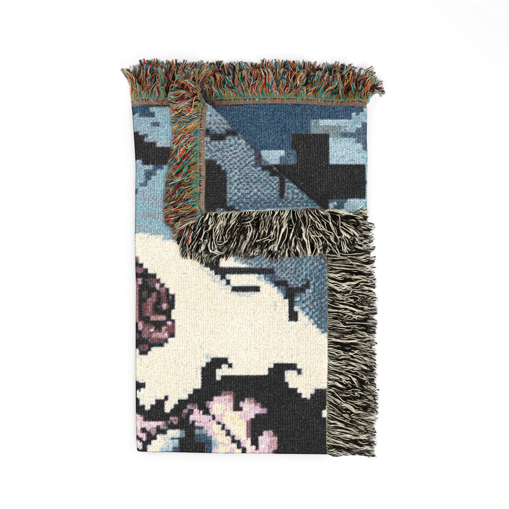 Betty Boop Gothic Cemetery Woven Blanket — Retro Pinup Moonlight Throw