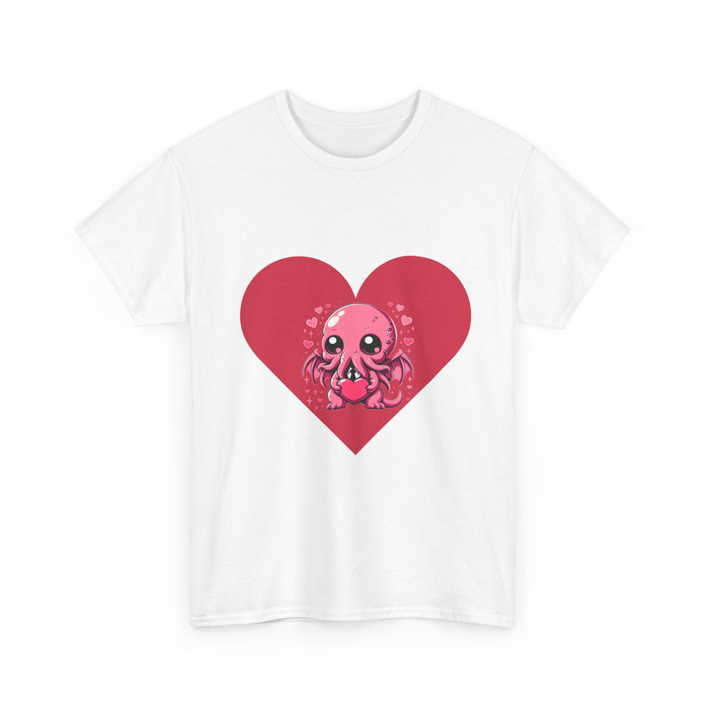 Cute Cthulhu Heart T-Shirt — Kawaii Octopus Valentine Tee