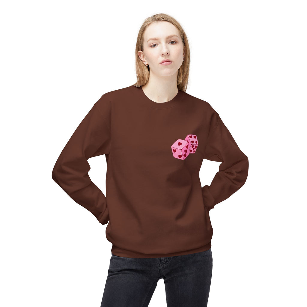 Cupid Valentine's Sweatshirt — Retro Pink Cherub with Heart Sunglasses Crewneck