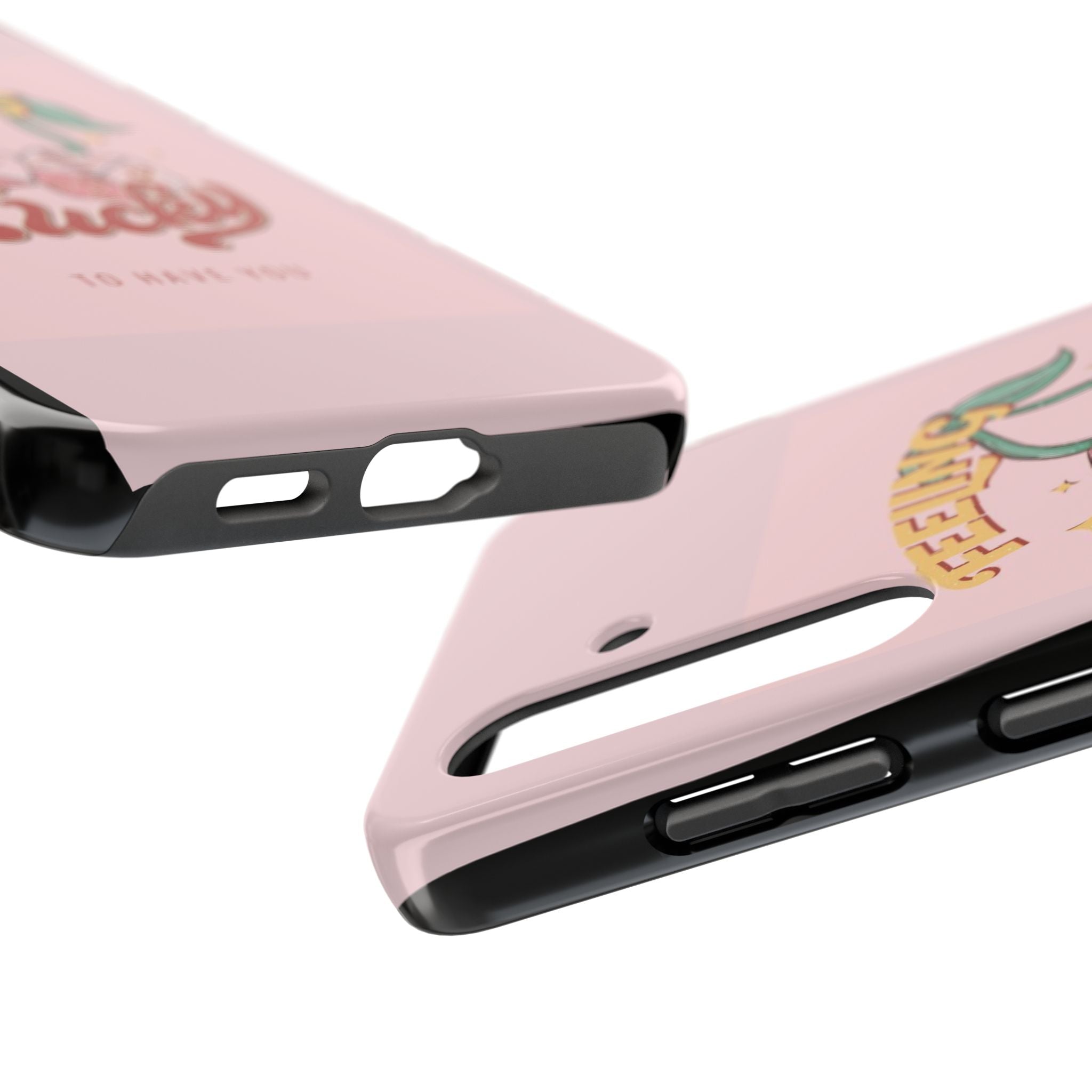 Feeling Lucky Phone Case — Pink Retro Dice Cherry Design