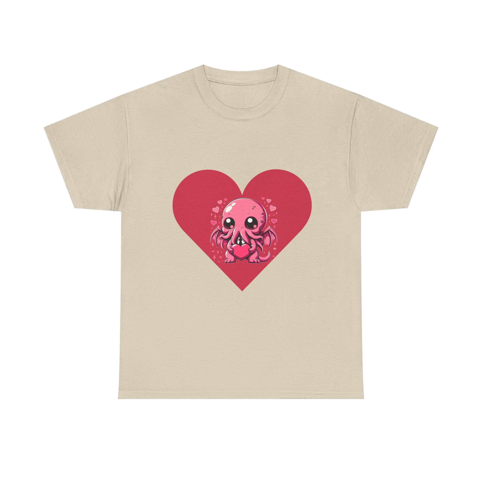 Cute Cthulhu Heart T-Shirt — Kawaii Octopus Valentine Tee