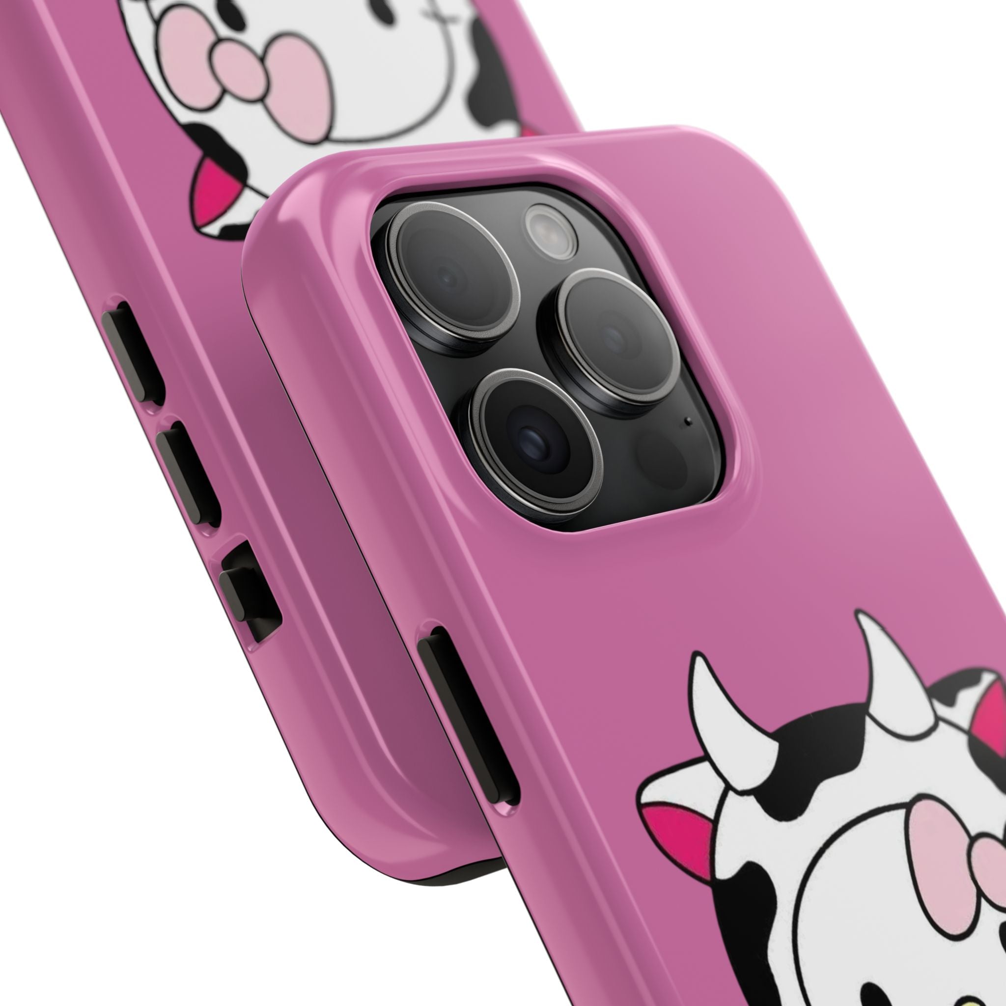 Hello Kitty Cow Cute Tough Phone Case – Pink Heart Protective Cover