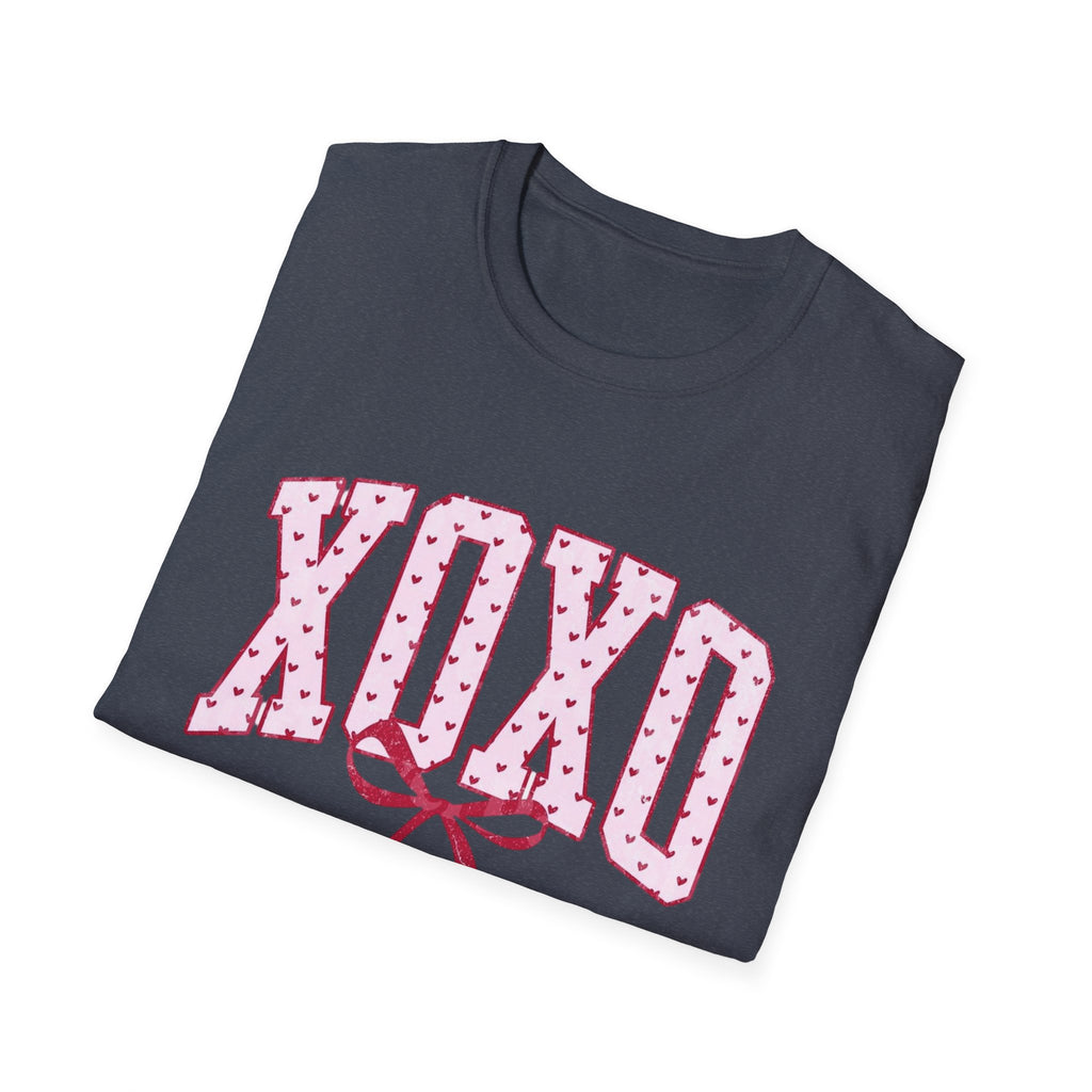 XOXO Pink Ribbon T-Shirt — Valentine’s Day Cute Graphic Tee