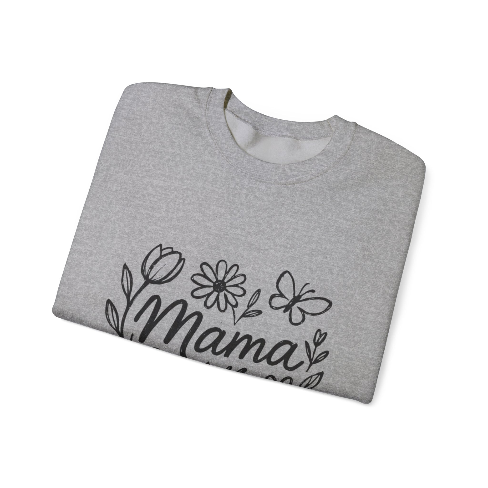 Mama Floral Crewneck Sweatshirt – Hand-Drawn Flowers