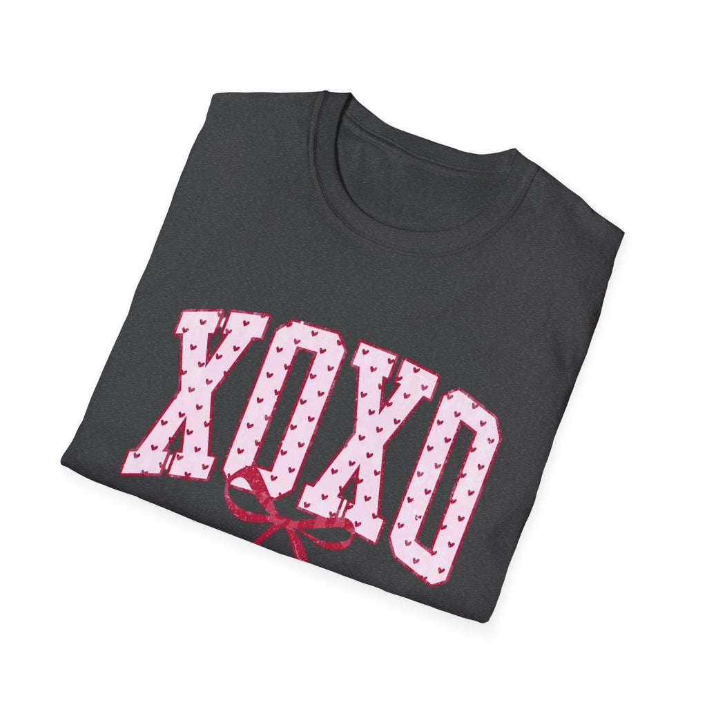 XOXO Pink Ribbon T-Shirt — Valentine’s Day Cute Graphic Tee