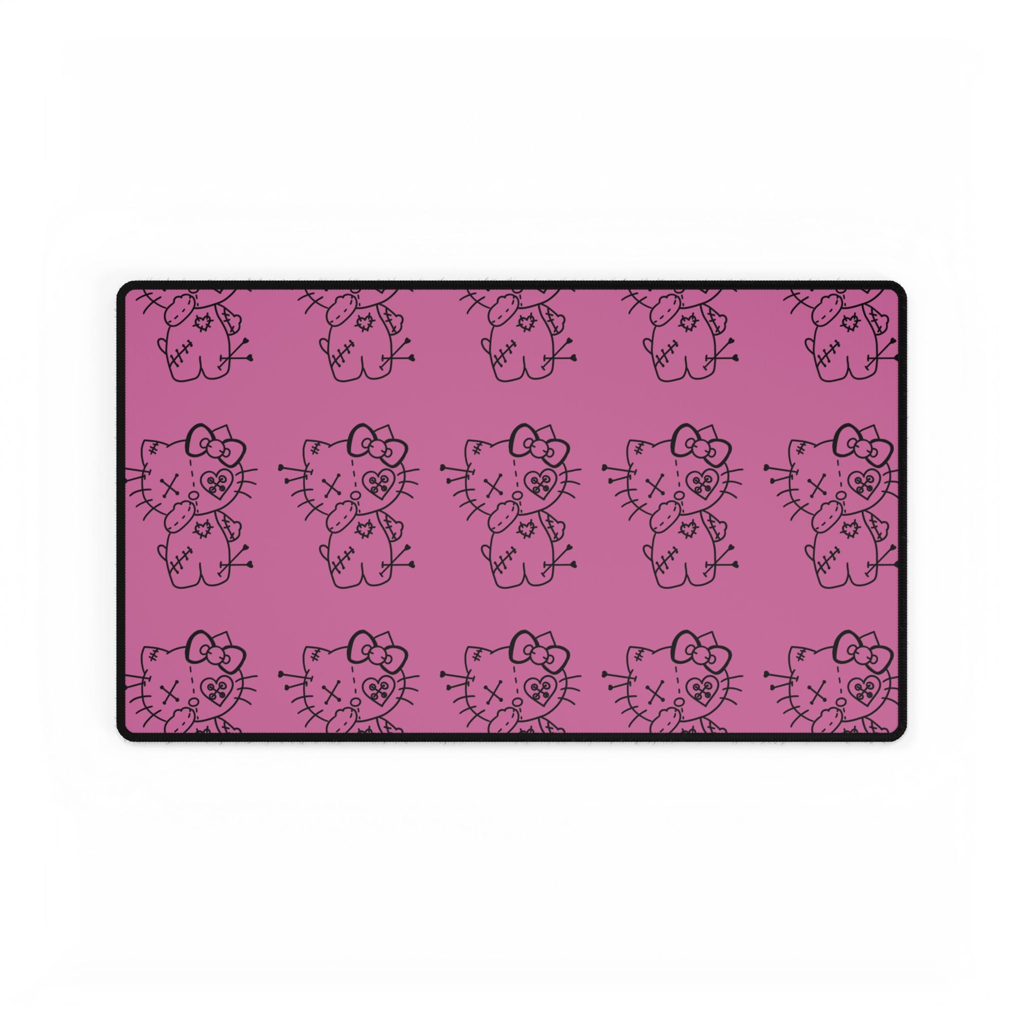 hello kitty gothic  Pattern Desk Mat – Cute Hello Kitty Style Mouse Pad Surface