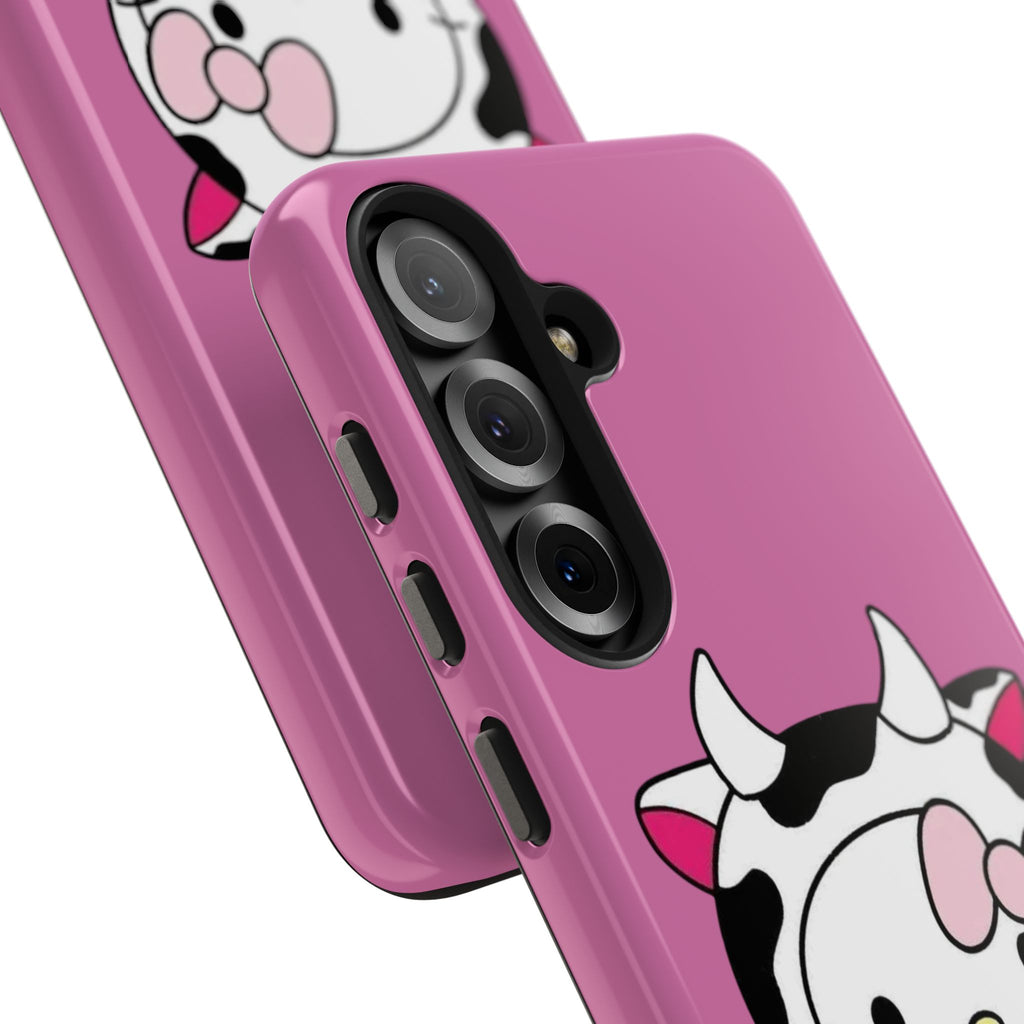 Hello Kitty Cow Cute Tough Phone Case – Pink Heart Protective Cover