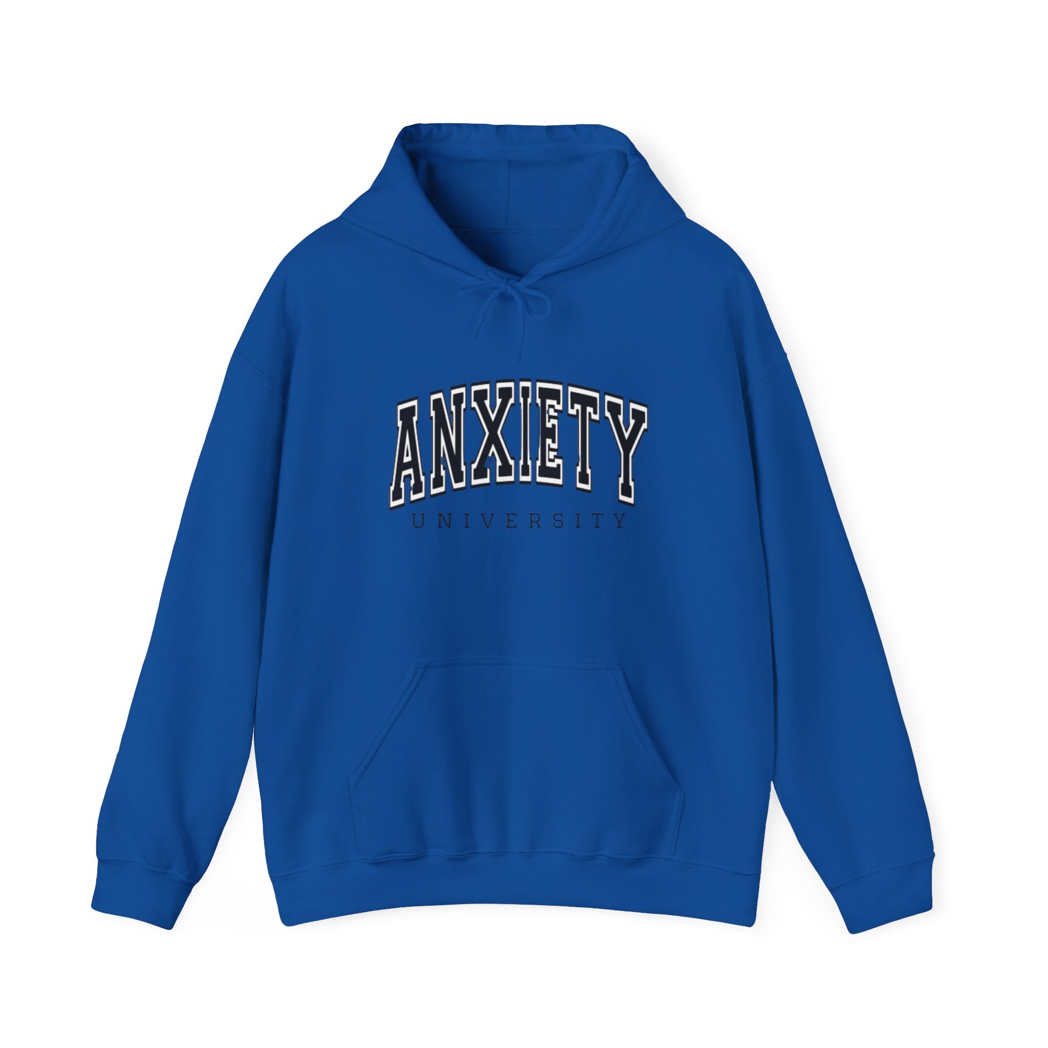 Anxiety University Hoodie – Funny Retro Campus Sweatshirt