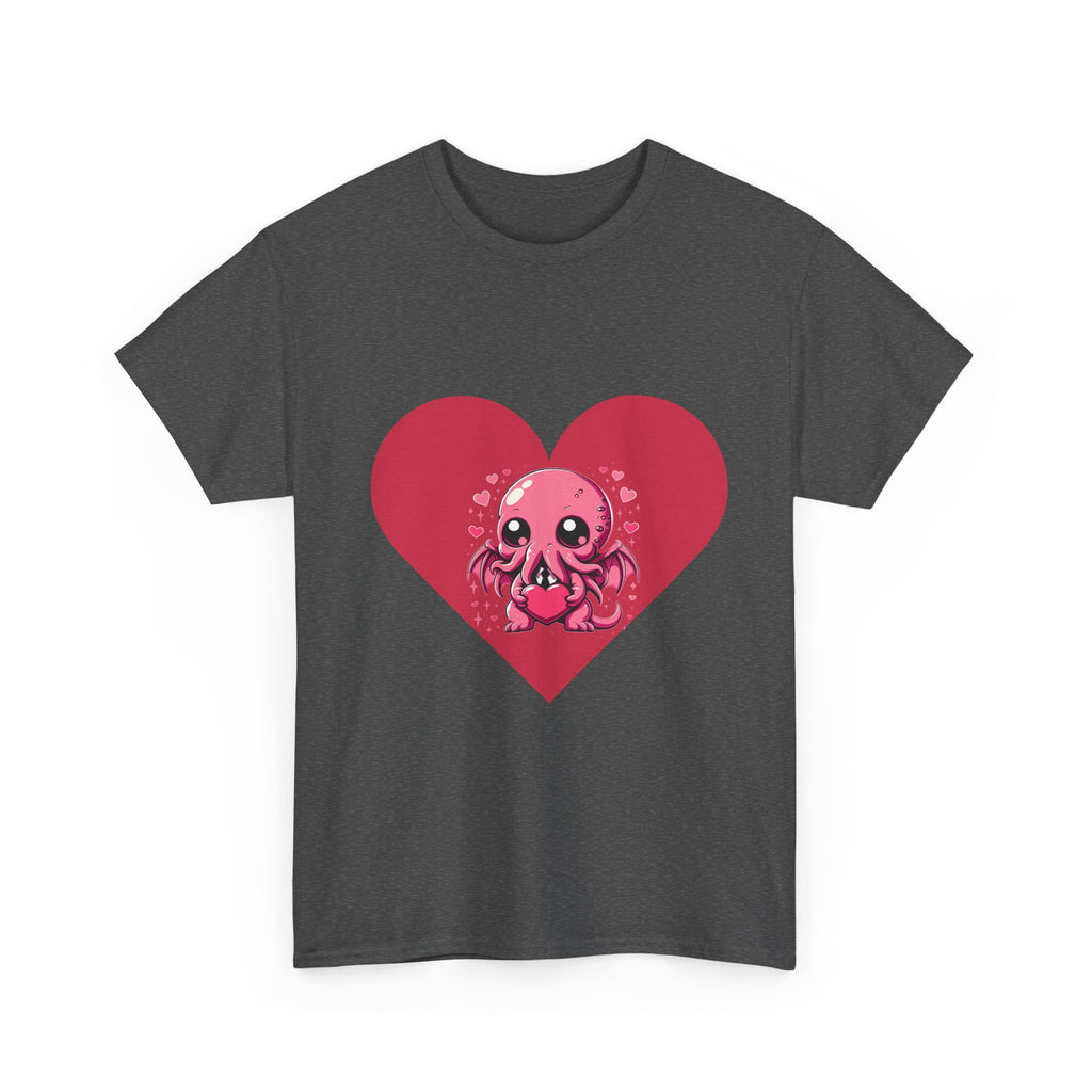 Cute Cthulhu Heart T-Shirt — Kawaii Octopus Valentine Tee