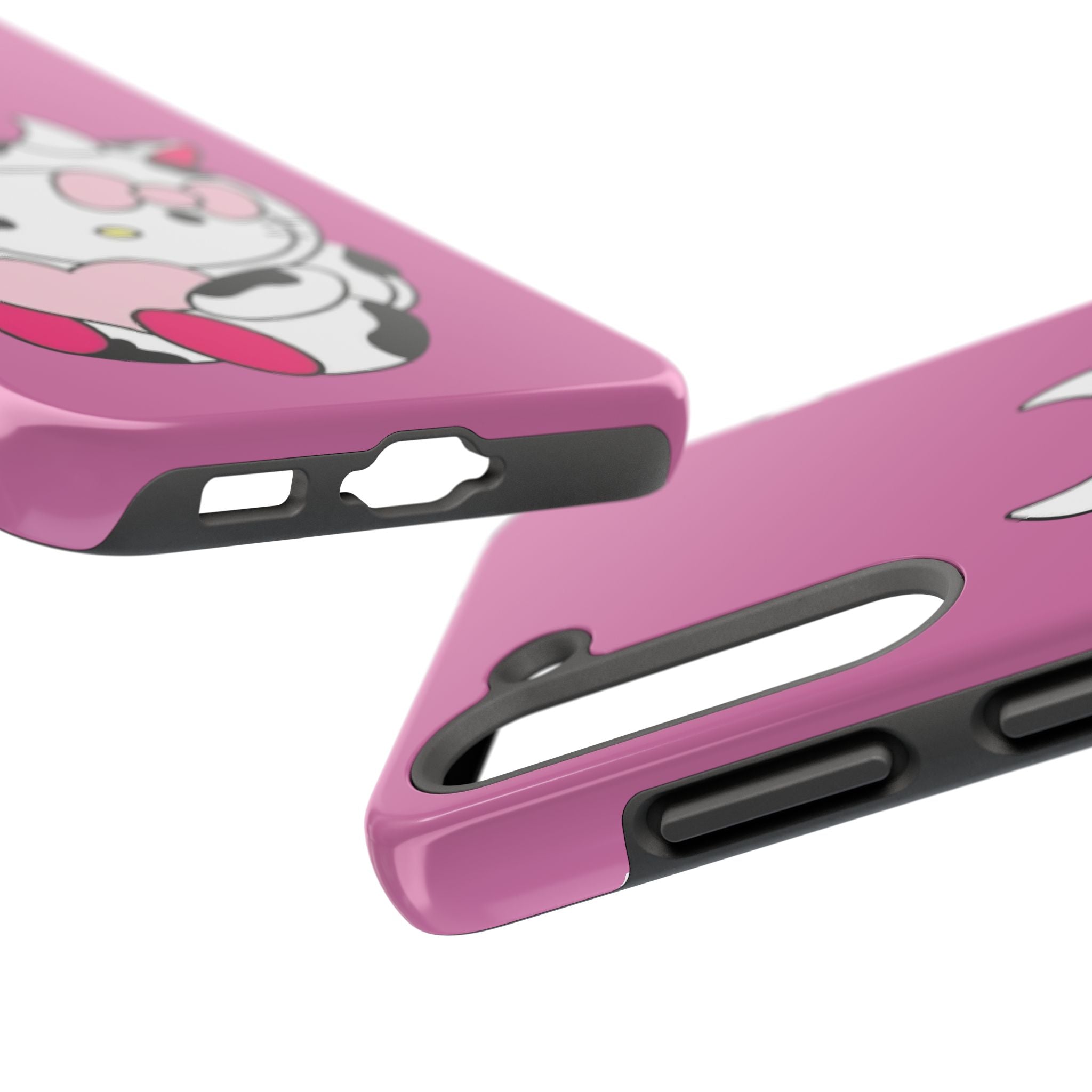 Hello Kitty Cow Cute Tough Phone Case – Pink Heart Protective Cover