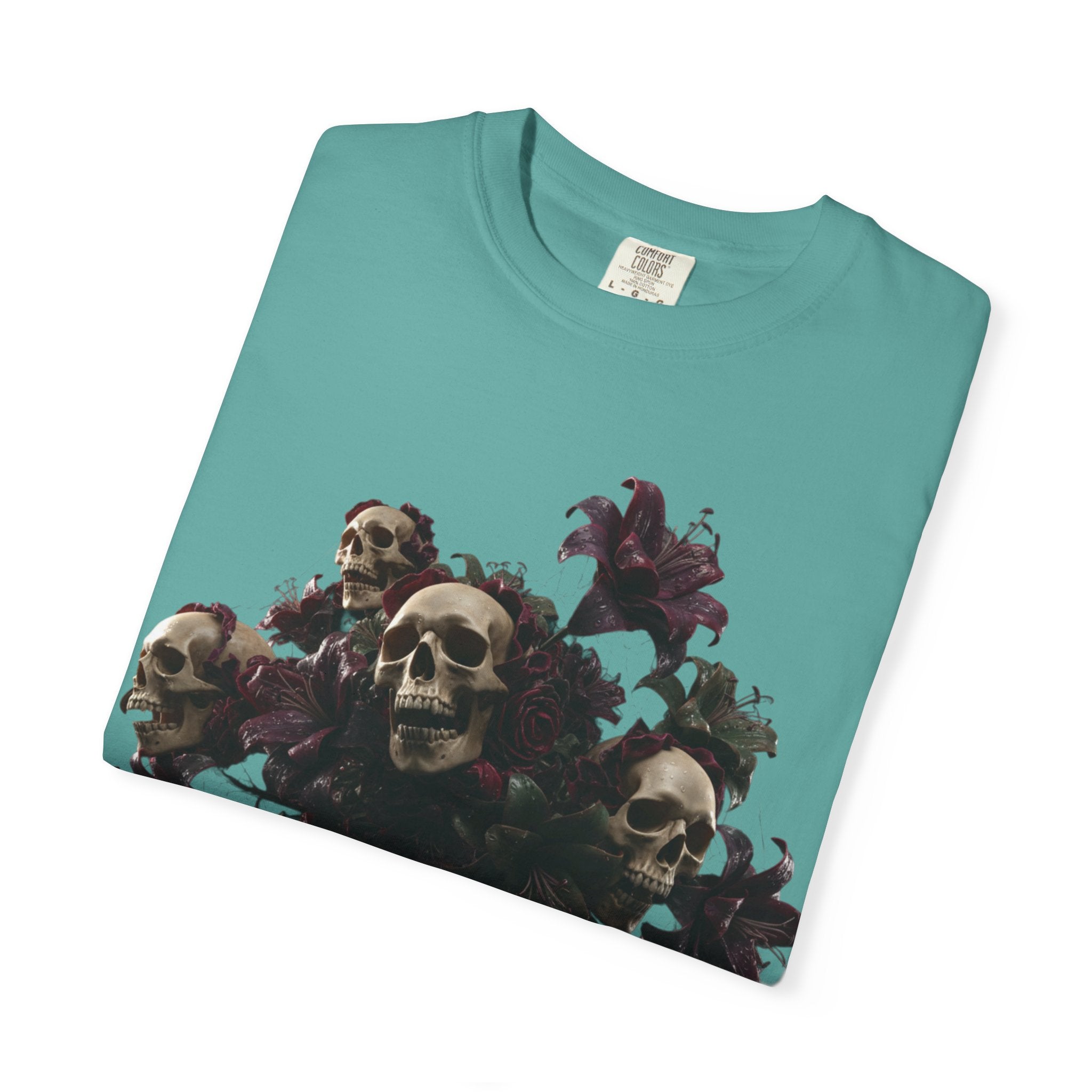 Lil Viper Den Skull Floral Tee — Gothic Graphic T-Shirt