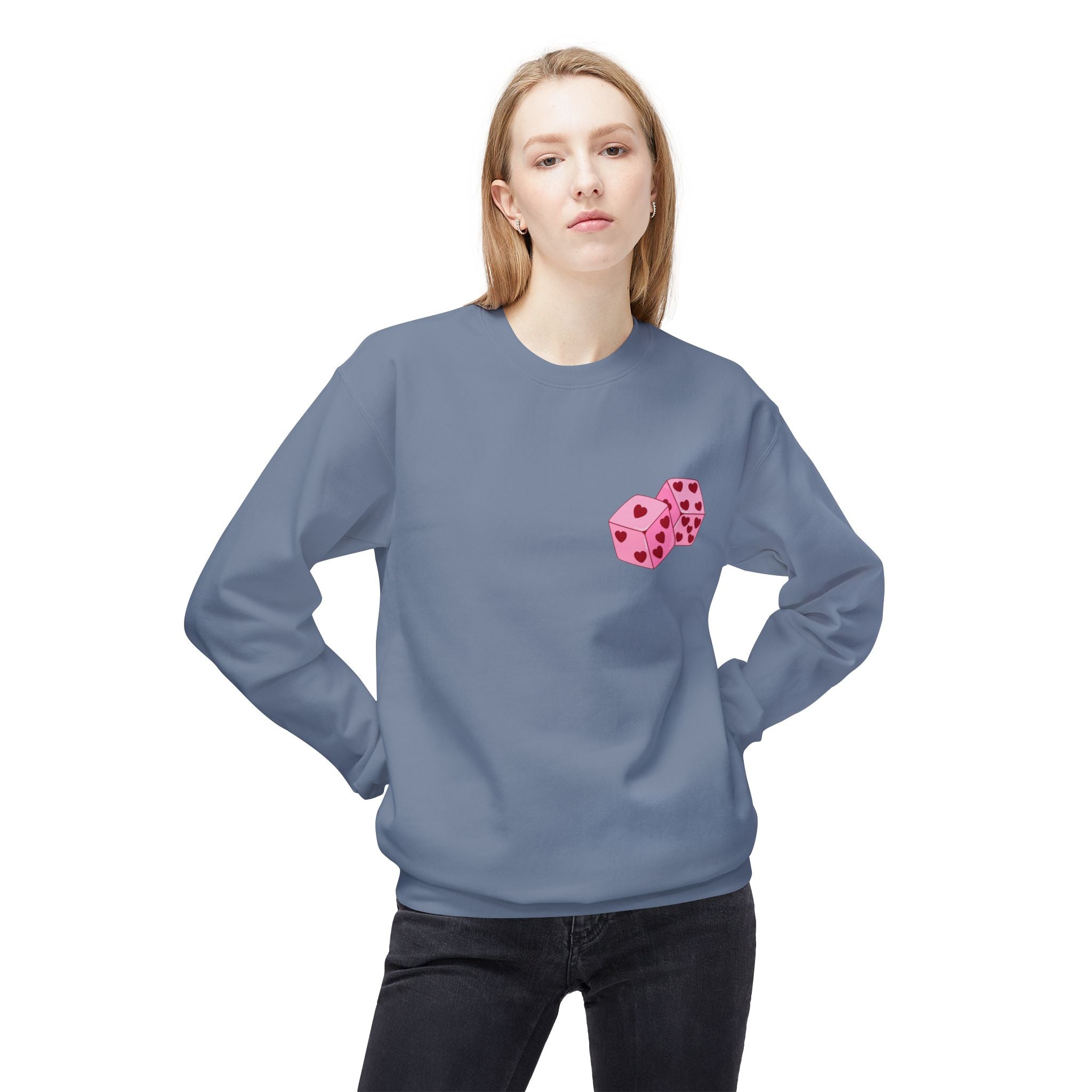 Cupid Valentine's Sweatshirt — Retro Pink Cherub with Heart Sunglasses Crewneck