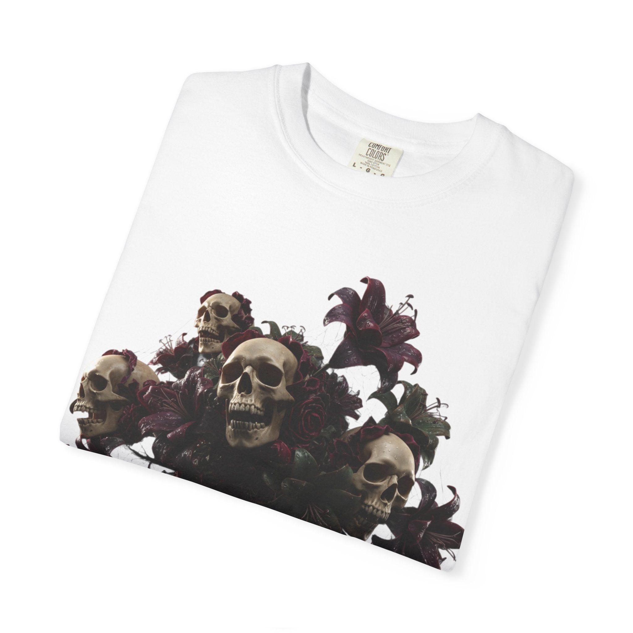 Lil Viper Den Skull Floral Tee — Gothic Graphic T-Shirt