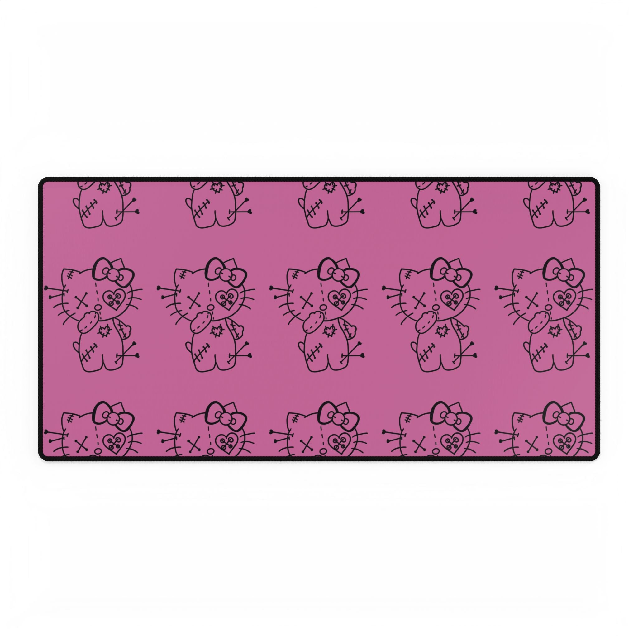 hello kitty gothic  Pattern Desk Mat – Cute Hello Kitty Style Mouse Pad Surface