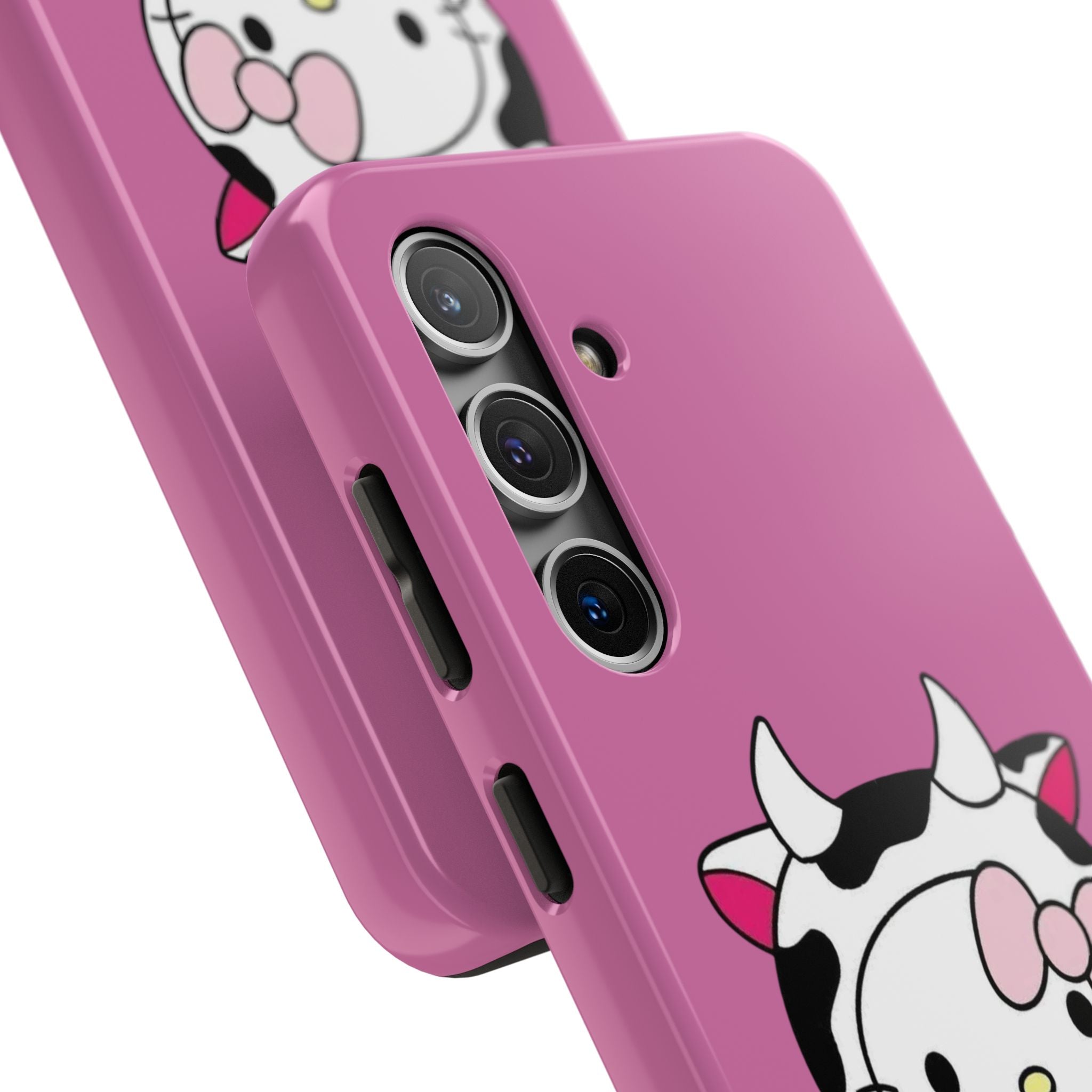 Hello Kitty Cow Cute Tough Phone Case – Pink Heart Protective Cover