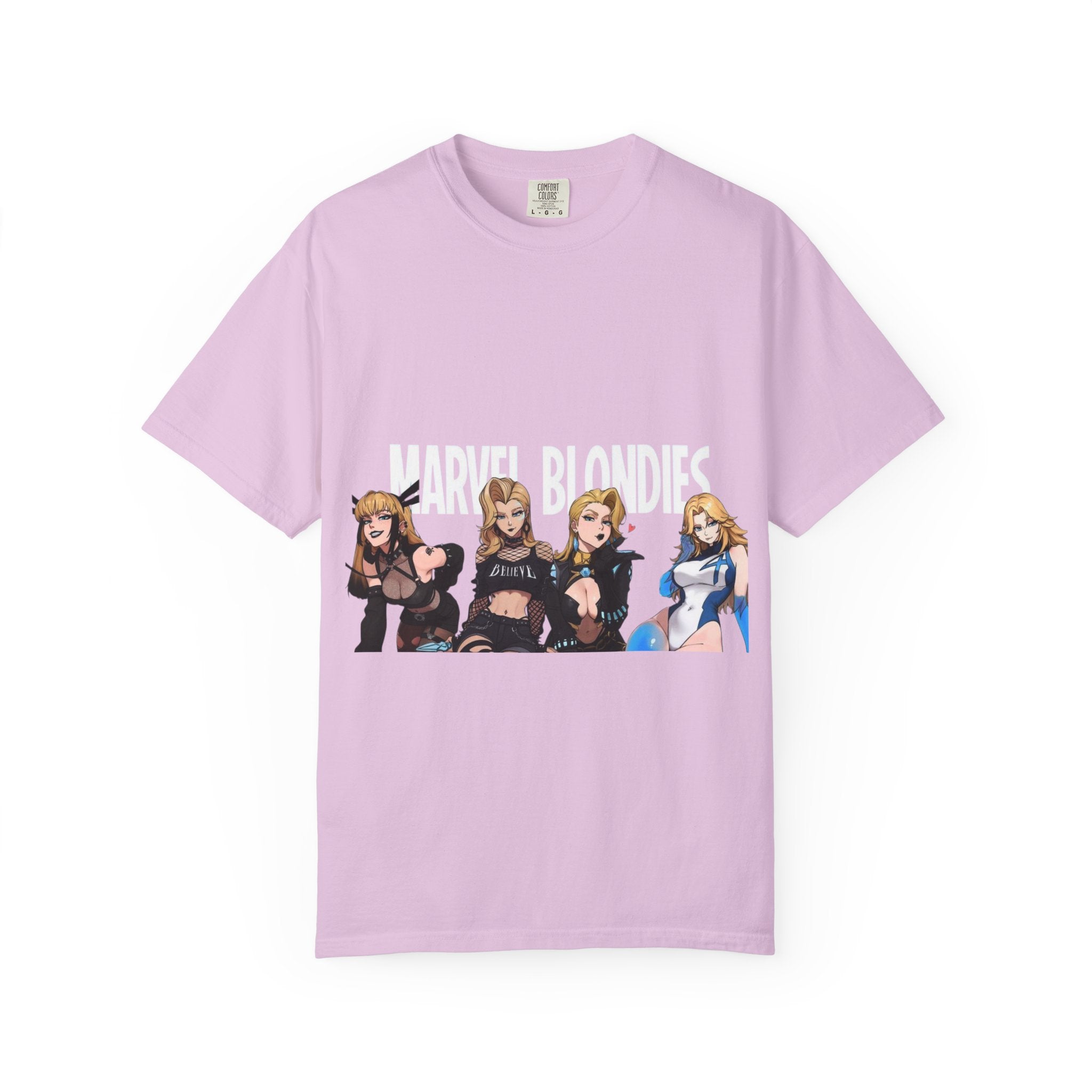 marvel Waifu Squad Graphic T‑Shirt — Four Female Characters Front Print
