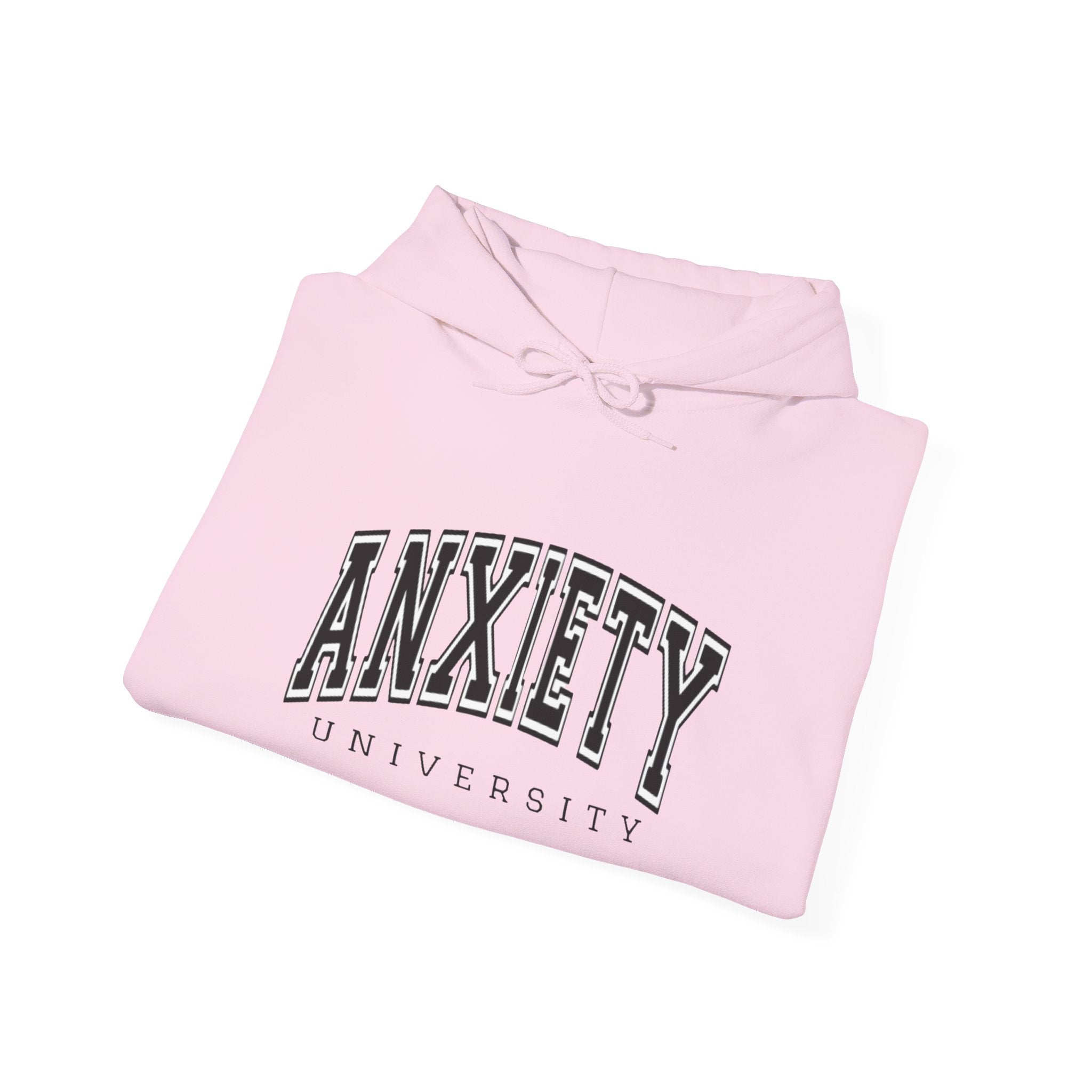 Anxiety University Hoodie – Funny Retro Campus Sweatshirt