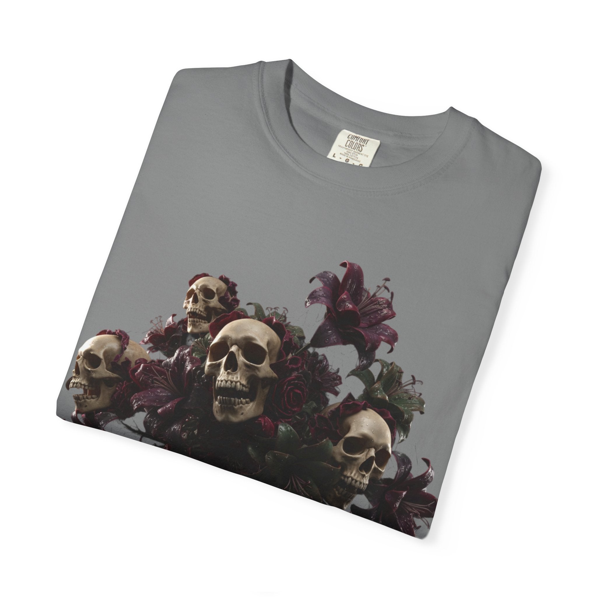 Lil Viper Den Skull Floral Tee — Gothic Graphic T-Shirt