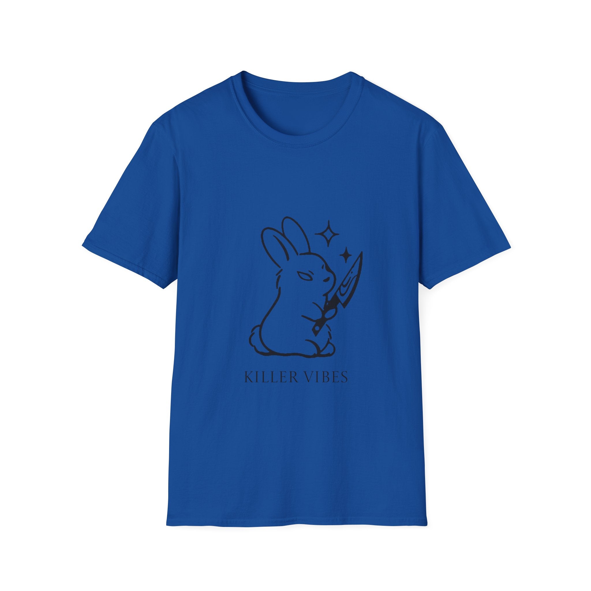 Killer Vibes T-Shirt — Cute Bunny with Knife Graphic Tee