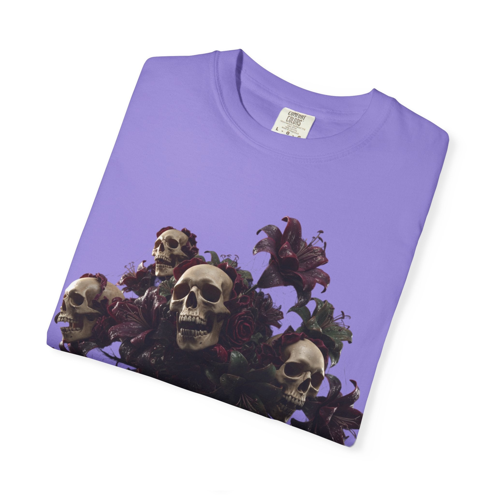 Lil Viper Den Skull Floral Tee — Gothic Graphic T-Shirt