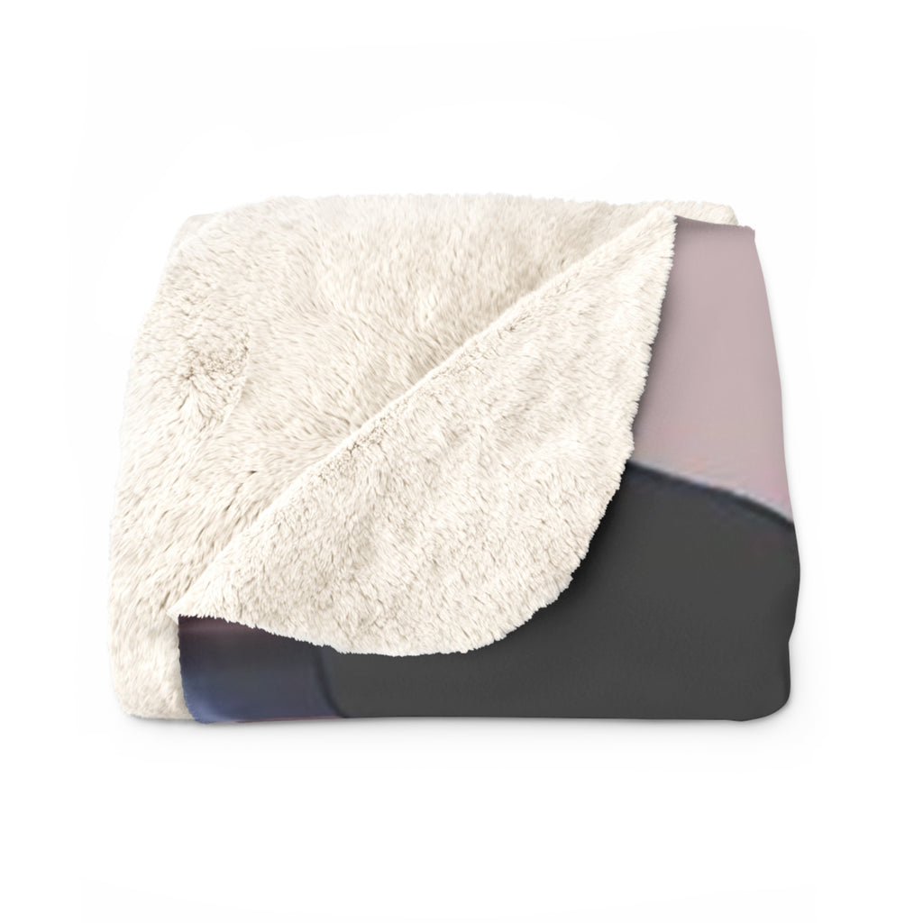 Kuromi Mugshot Sherpa Fleece Blanket — Cute Sanrio Character Cozy Throw