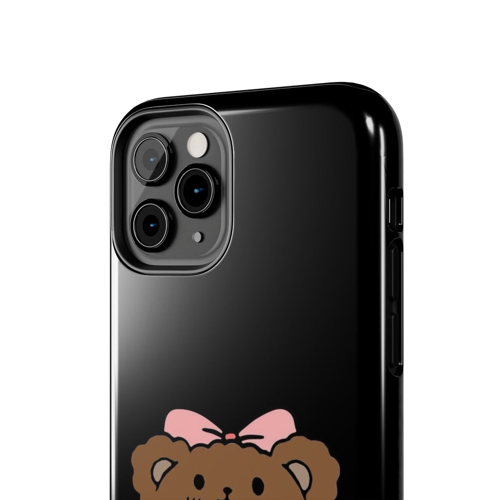 Cute Hello Kitty Bear Heart Tough Phone Case — Protective Cute Cartoon iPhone Cover