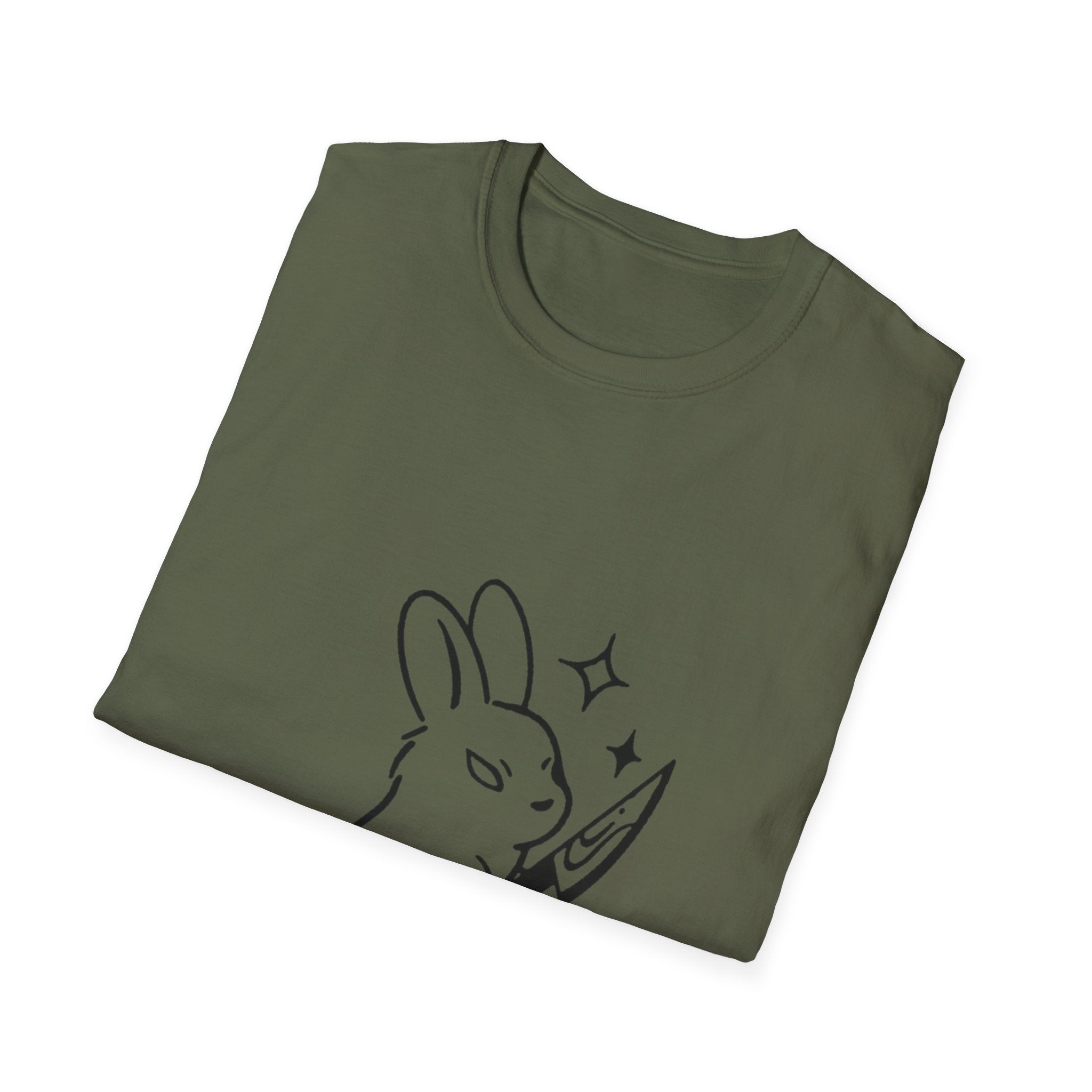 Killer Vibes T-Shirt — Cute Bunny with Knife Graphic Tee